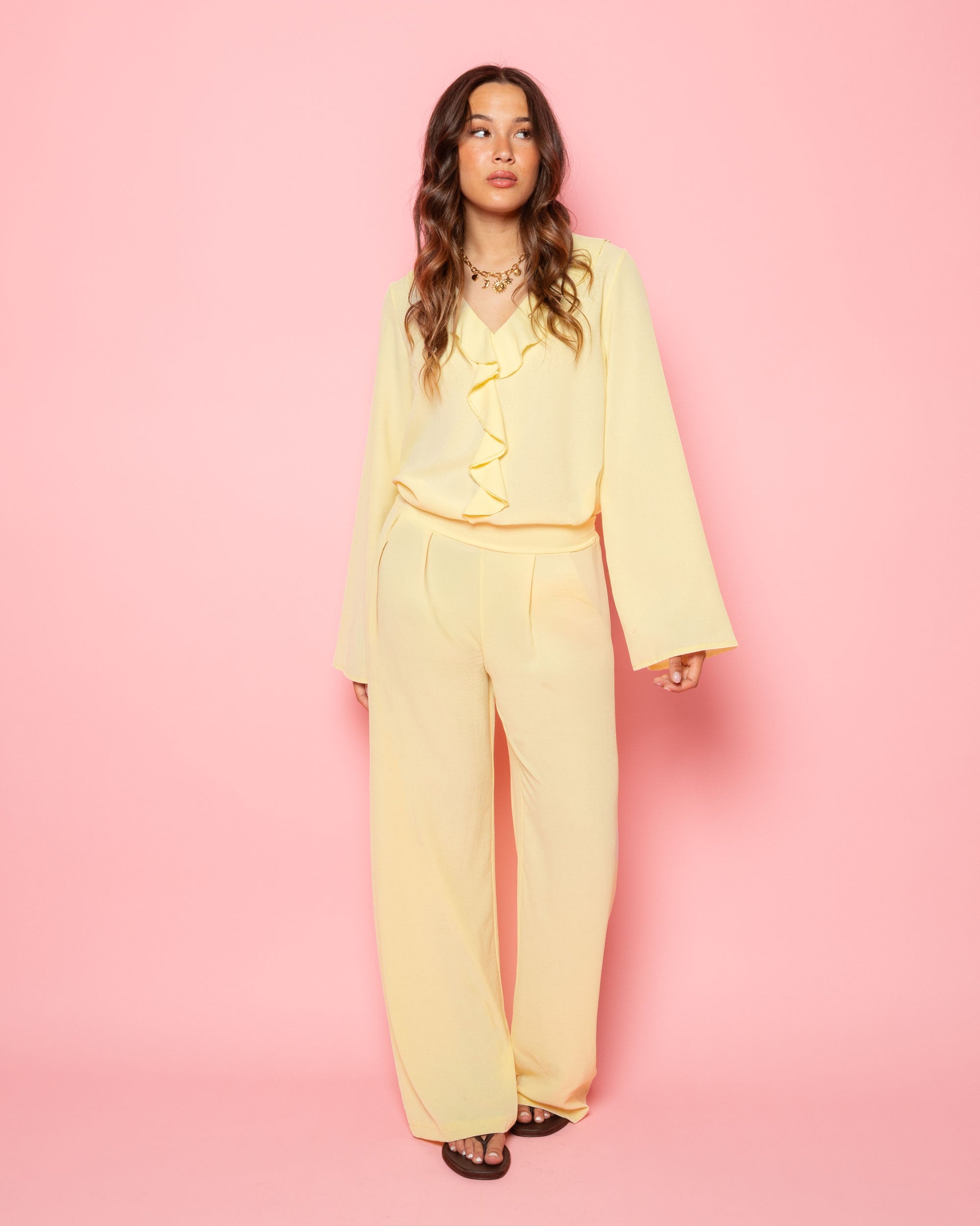 JULIE PANTALON TALL BUTTER YELLOW