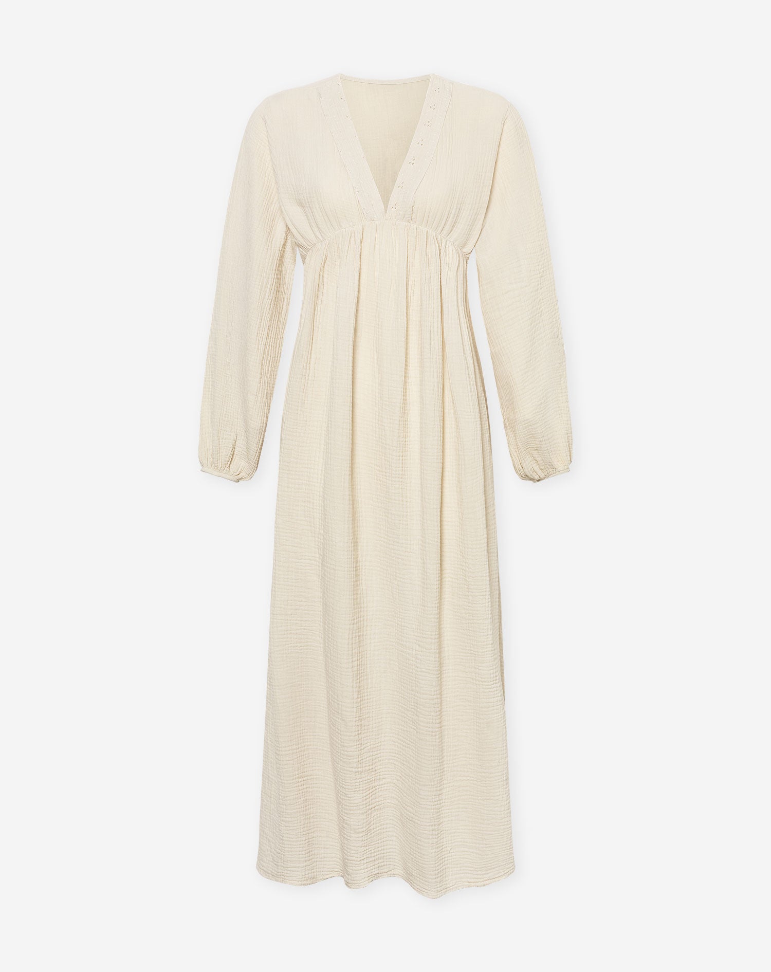 MOUSSELINE FLOWER TAPE MAXI DRESS SAND