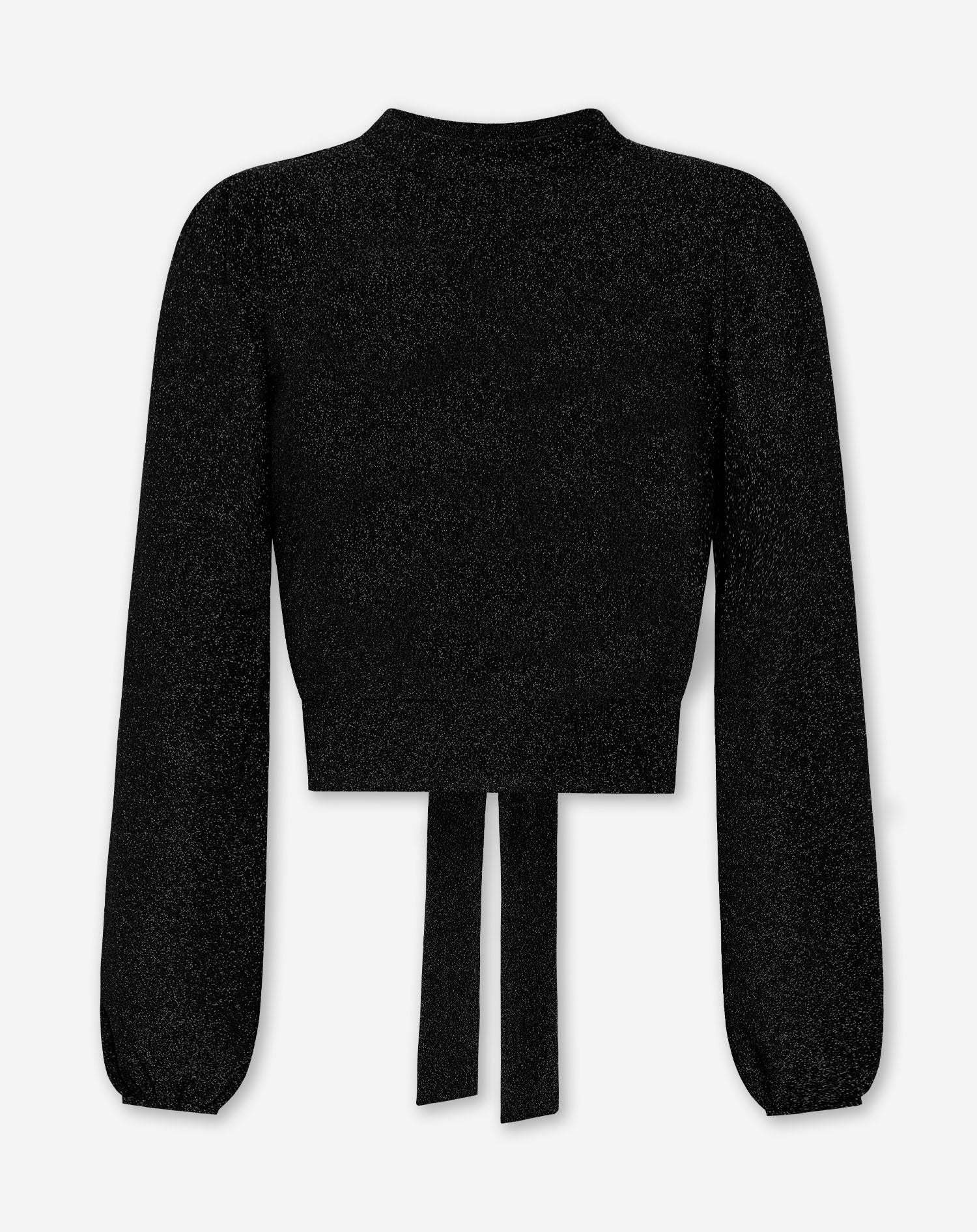 GLITTER BOW TOP BLACK