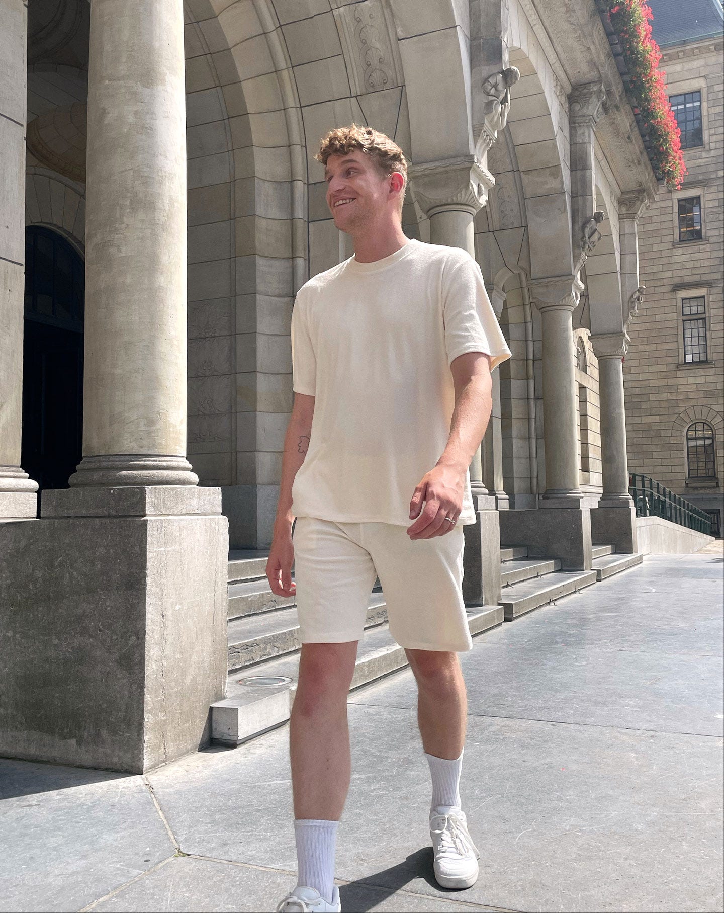 CHARLIE TERRY CLOTH MEN SHORT CRÈME