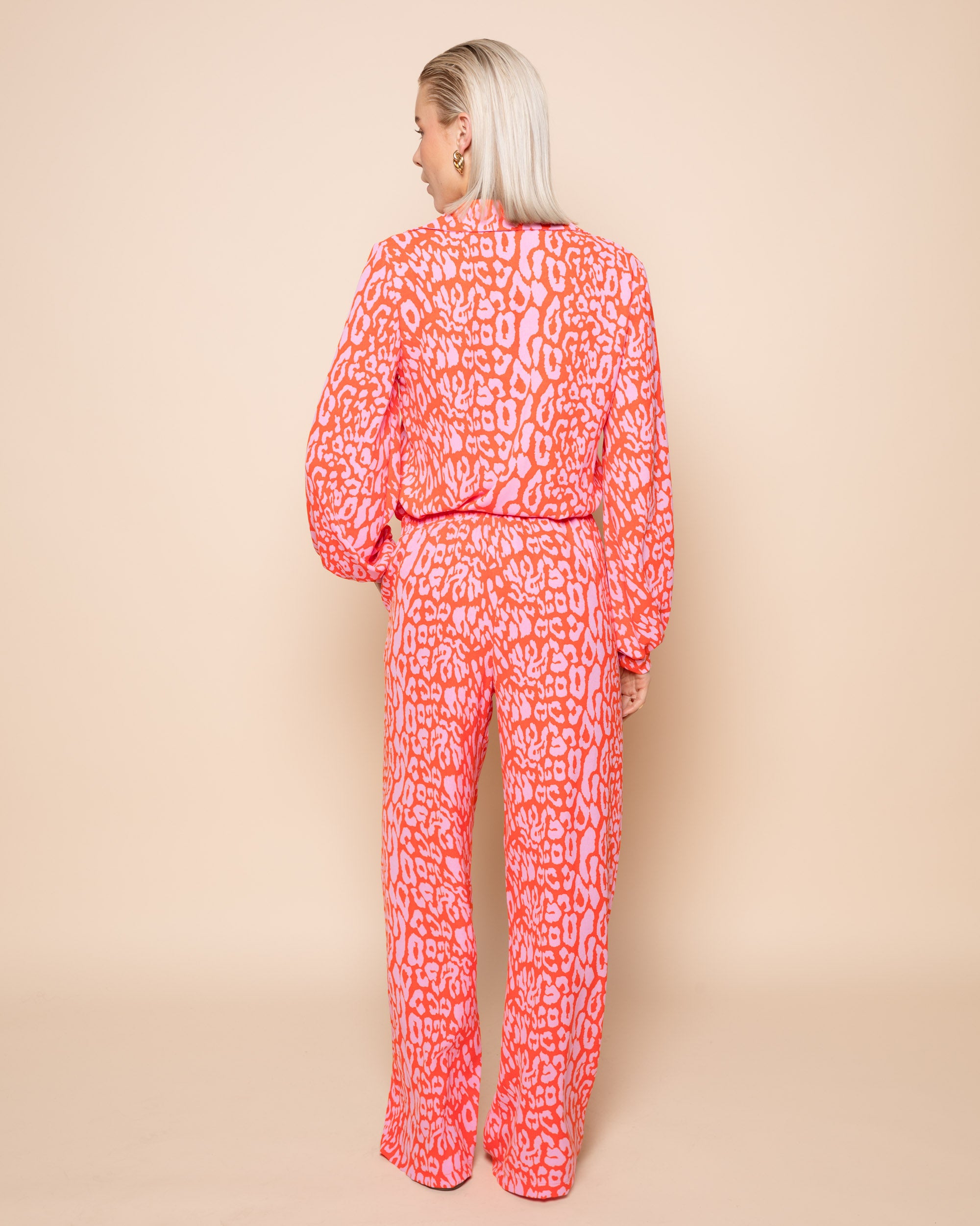 JULIE LEOPARD PANTALON PETITE ORANJE