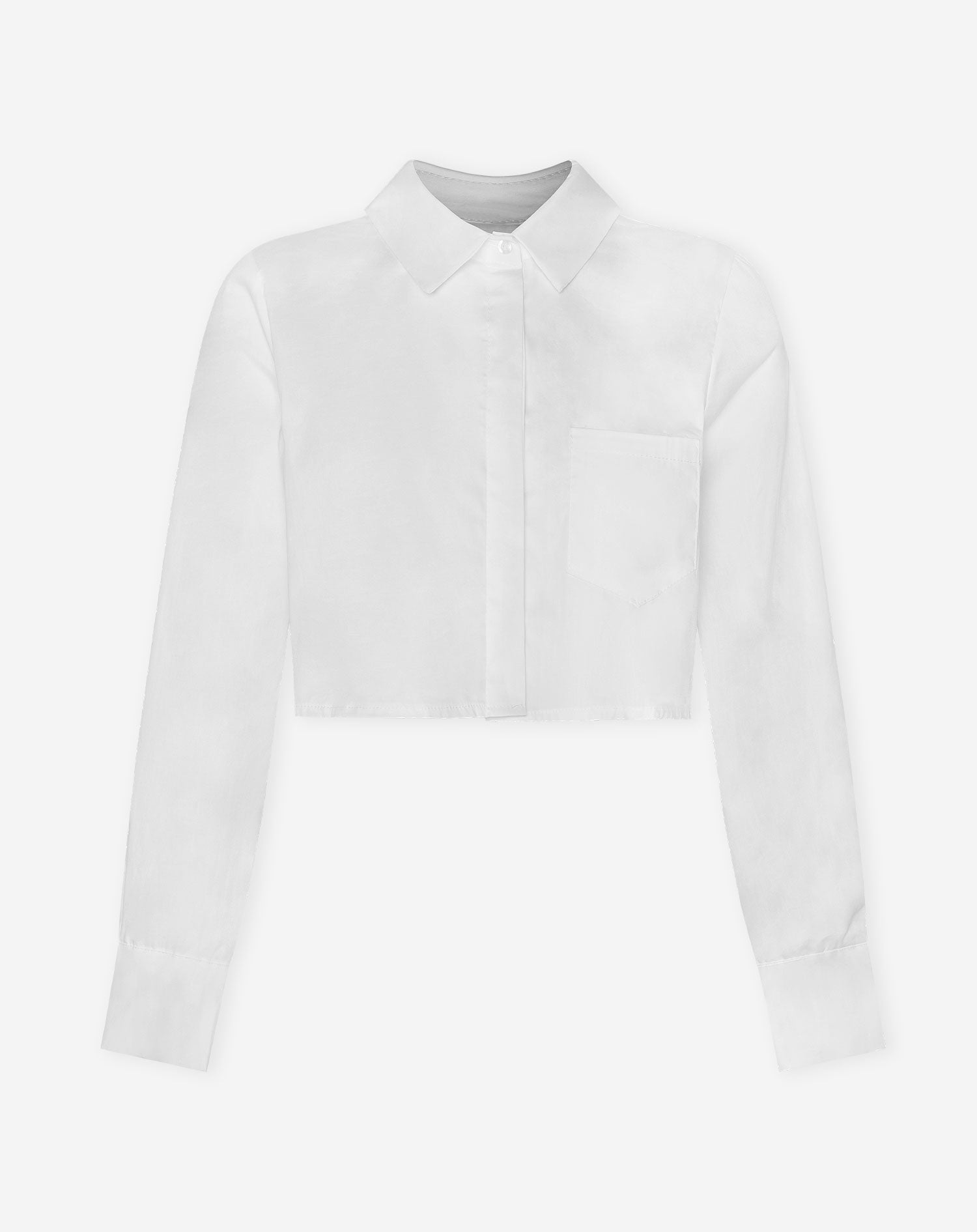 POPLIN CROPPED BLOUSE WHITE
