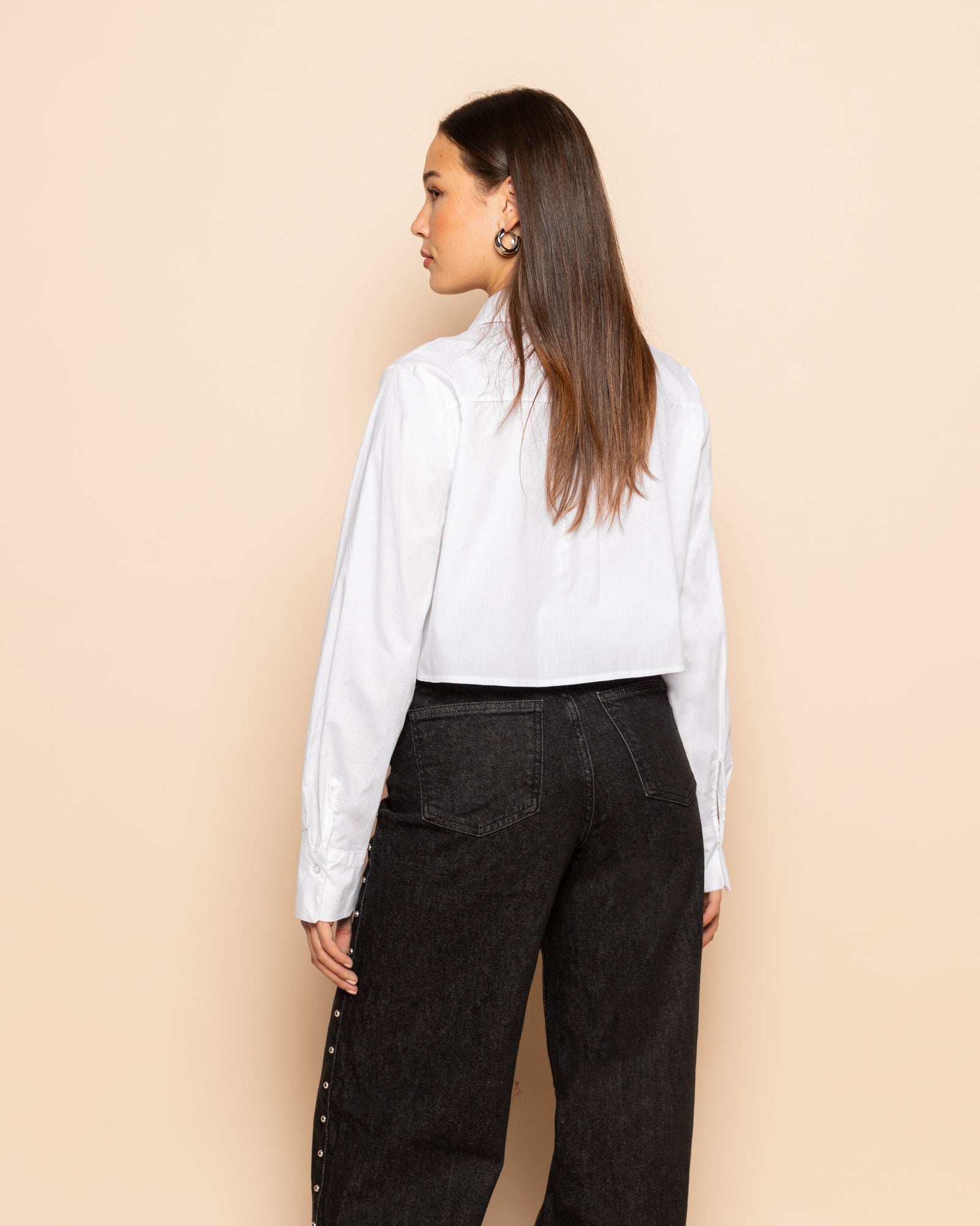 POPLIN CROPPED BLOUSE WHITE
