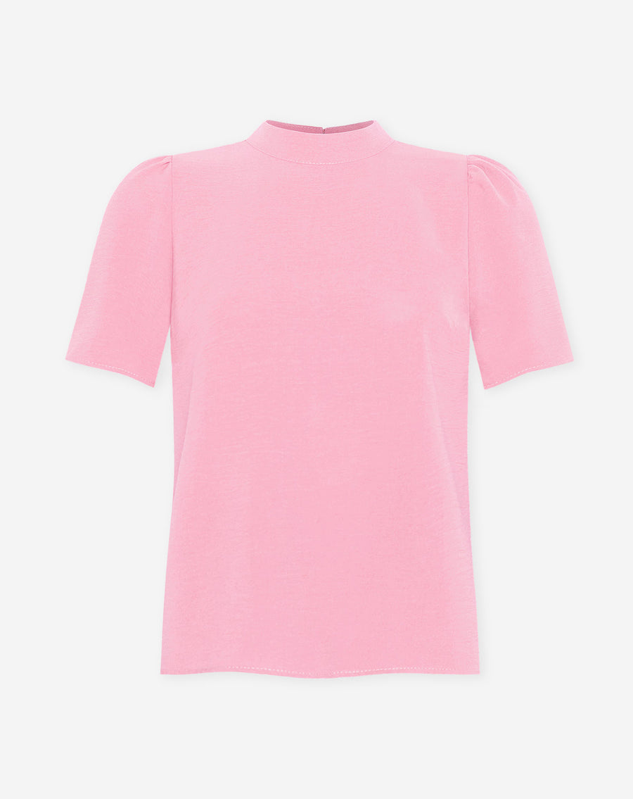 JULIE SHORT SLEEVE TOP HARD PINK