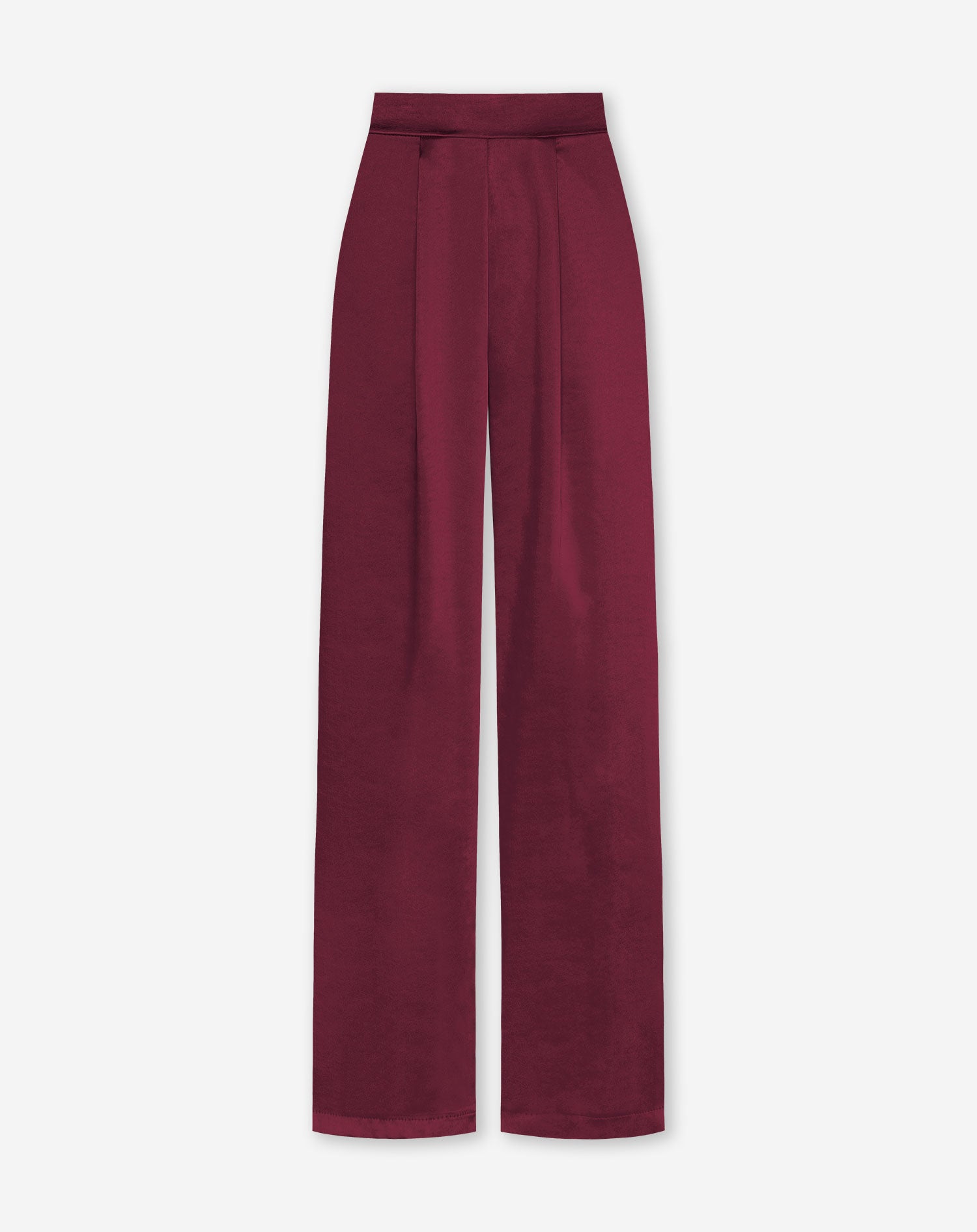 JULIE SATIN PANTALON BORDEAUX