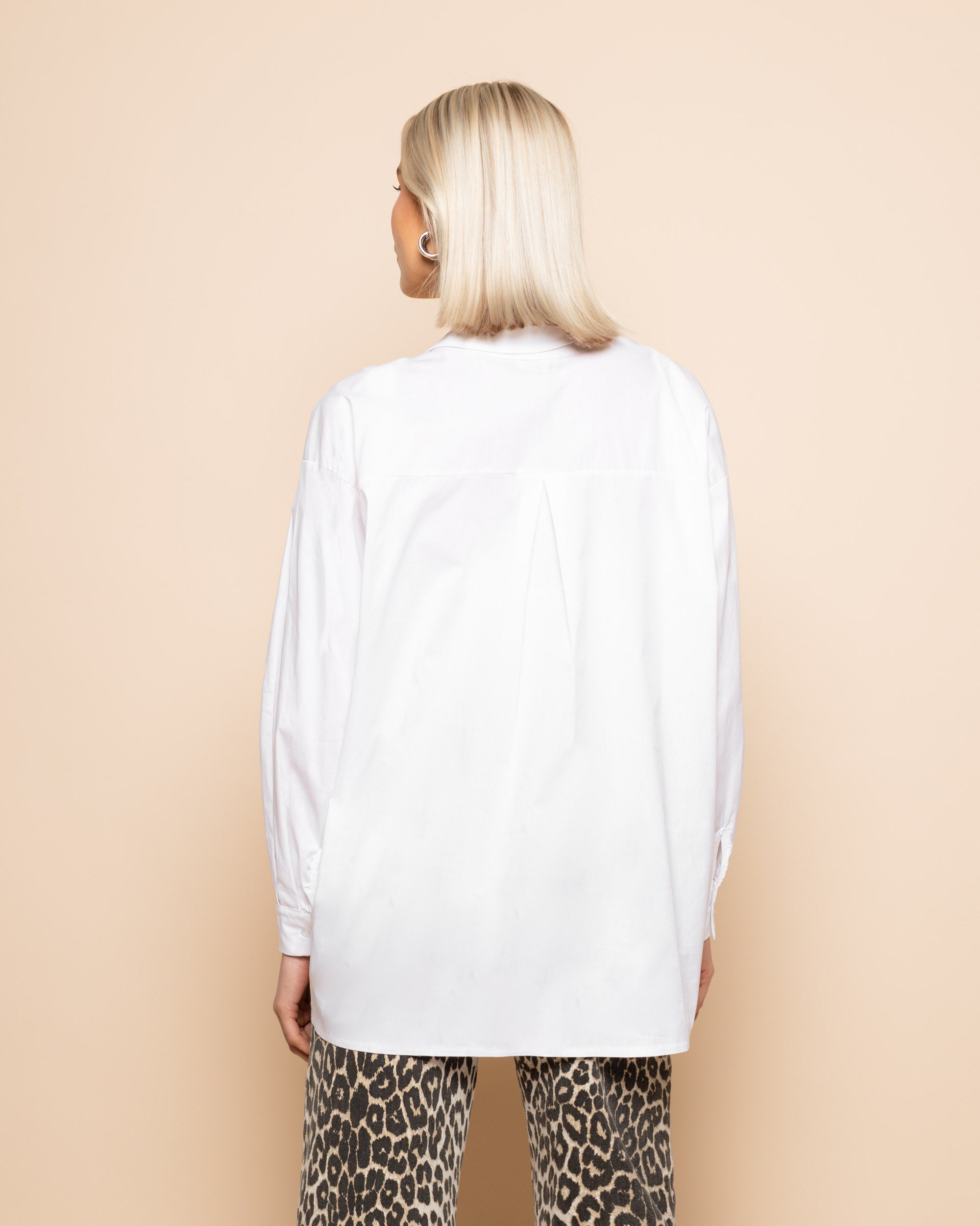 POPLIN OVERSIZED BLOUSE WIT