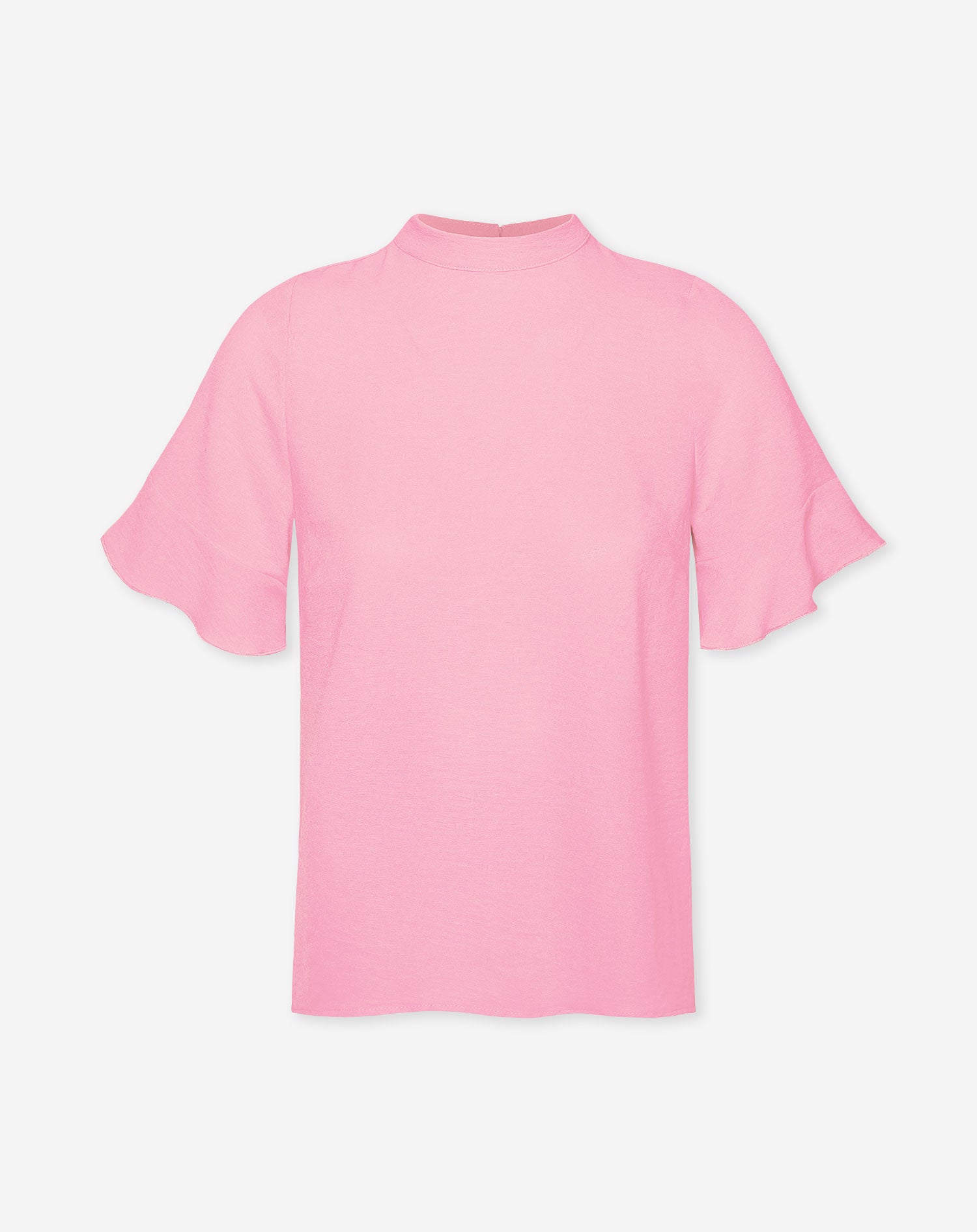 JULIE RUFFLE TOP HARD PINK