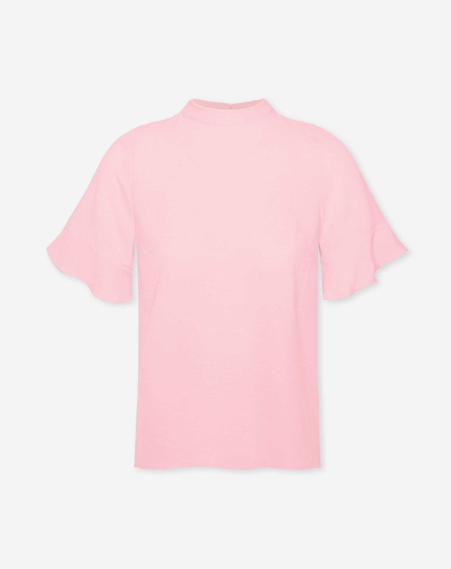 JULIE RUFFLE TOP LIGHT PINK