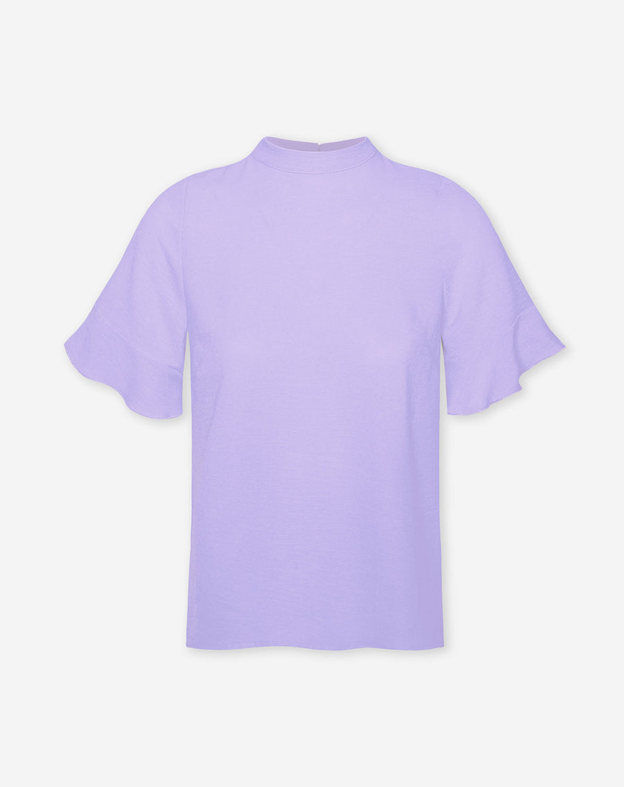Julie korte mouwen top in de kleur lila