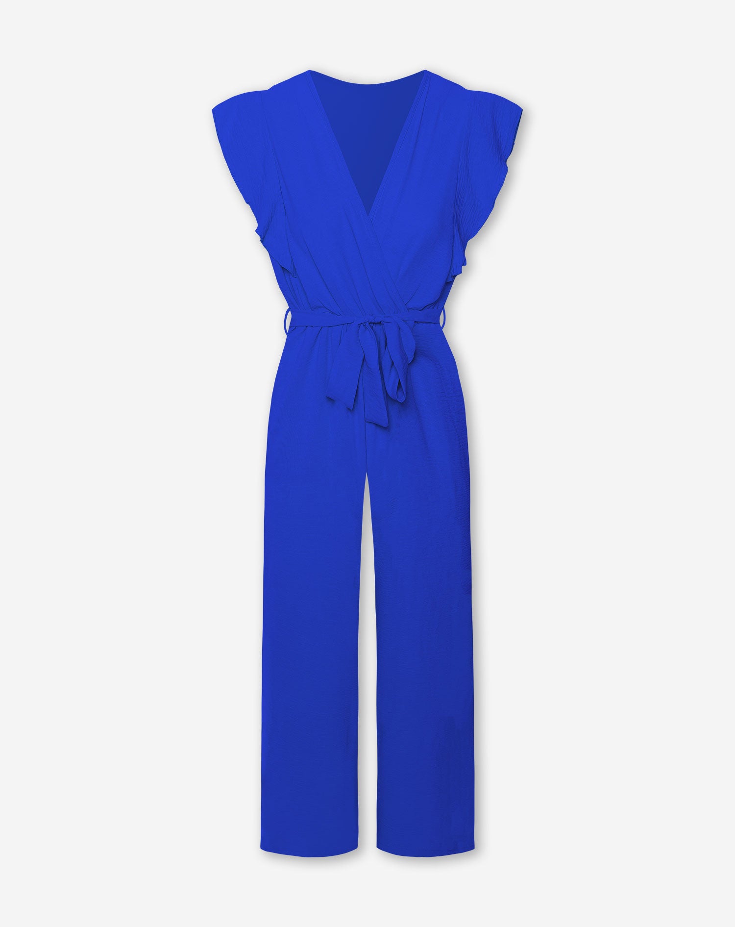 JULIE RUFFLE JUMPSUIT PETITE KOBALTBLAUW