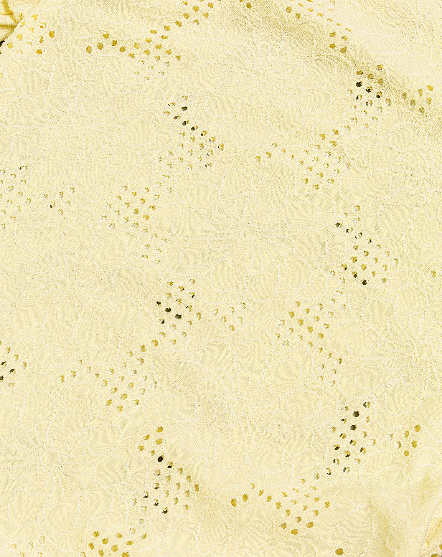 FLOWER RUCHED SHORT SLEEVE TOP BUTTER YELLOW