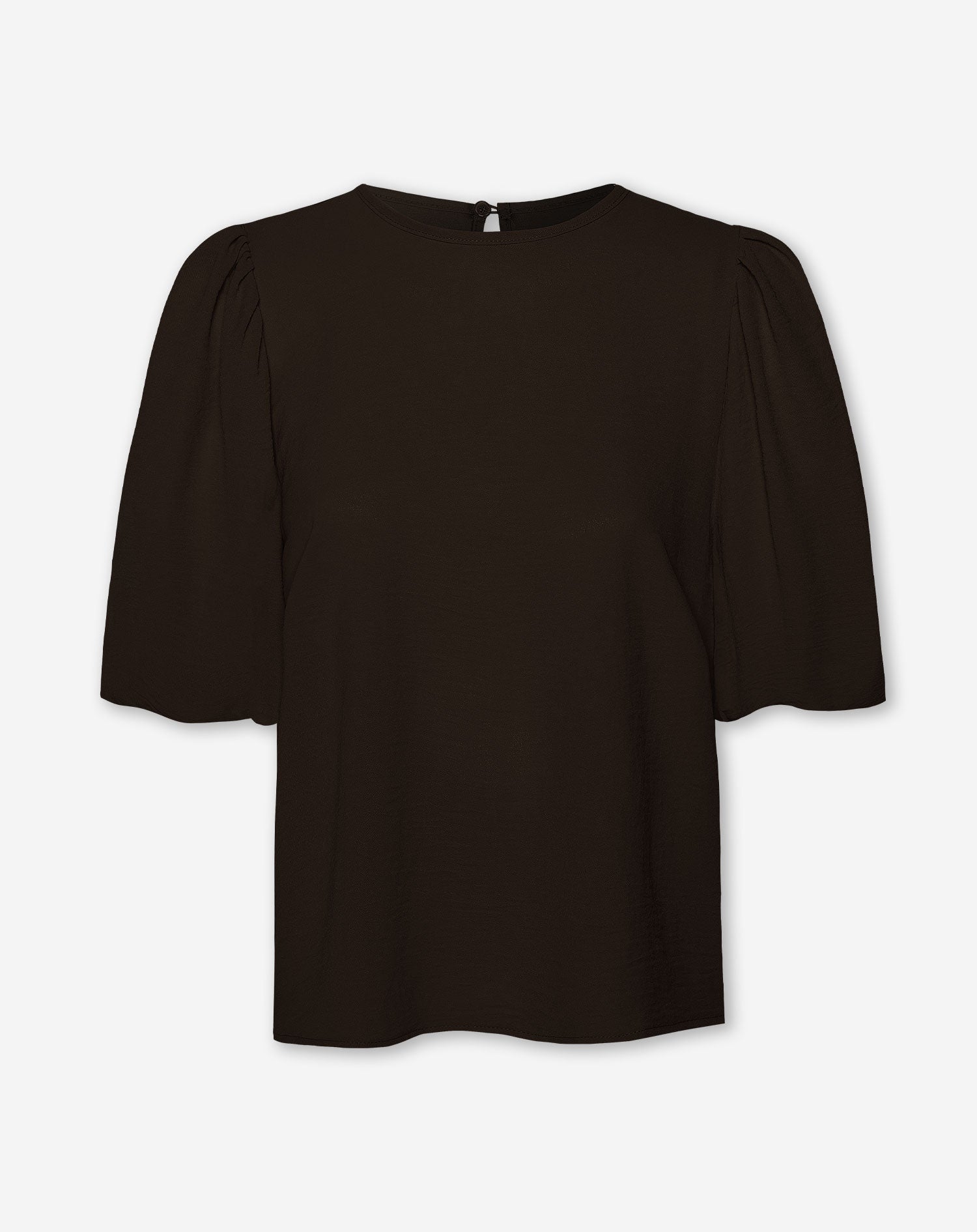 JULIE PUFF SLEEVE TOP CHOCOLADEBRUIN