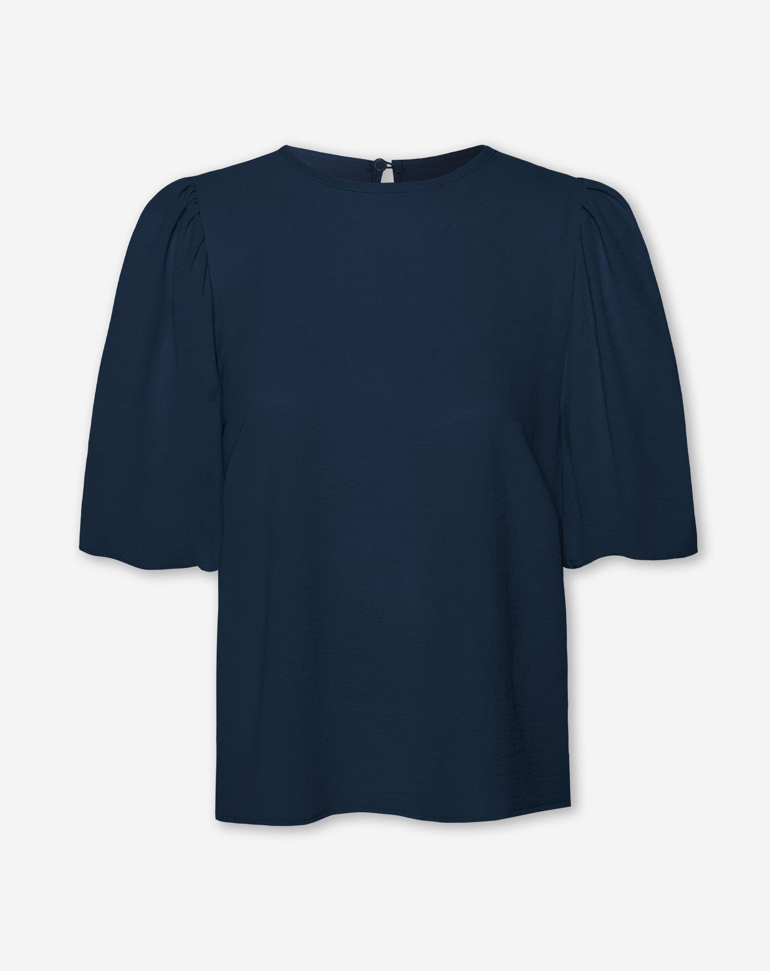 JULIE PUFF SLEEVE TOP NAVY BLUE