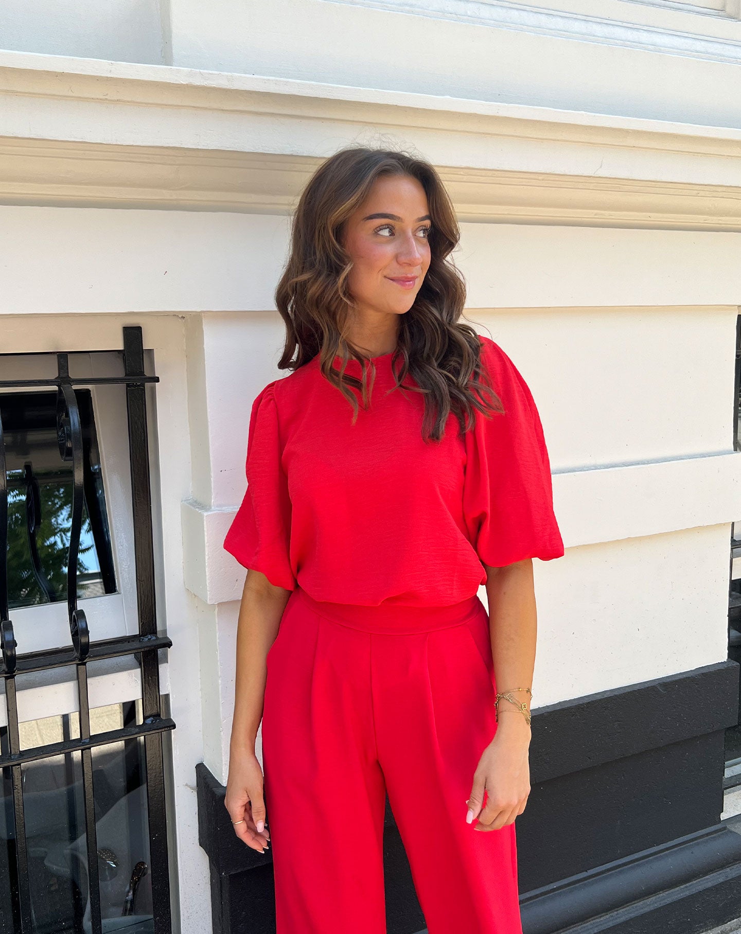 JULIE PUFF SLEEVE TOP ROOD