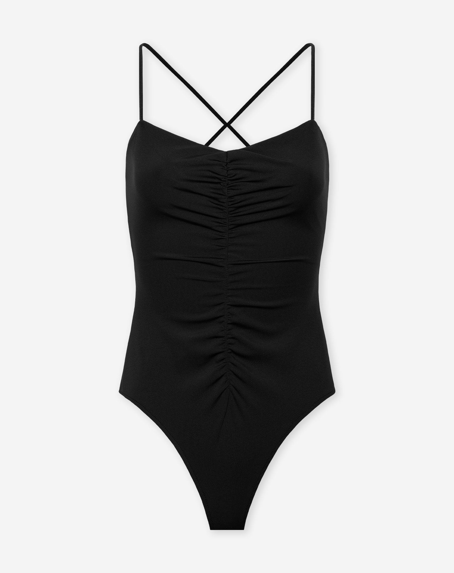 PHILOU RUCHED BODY BLACK