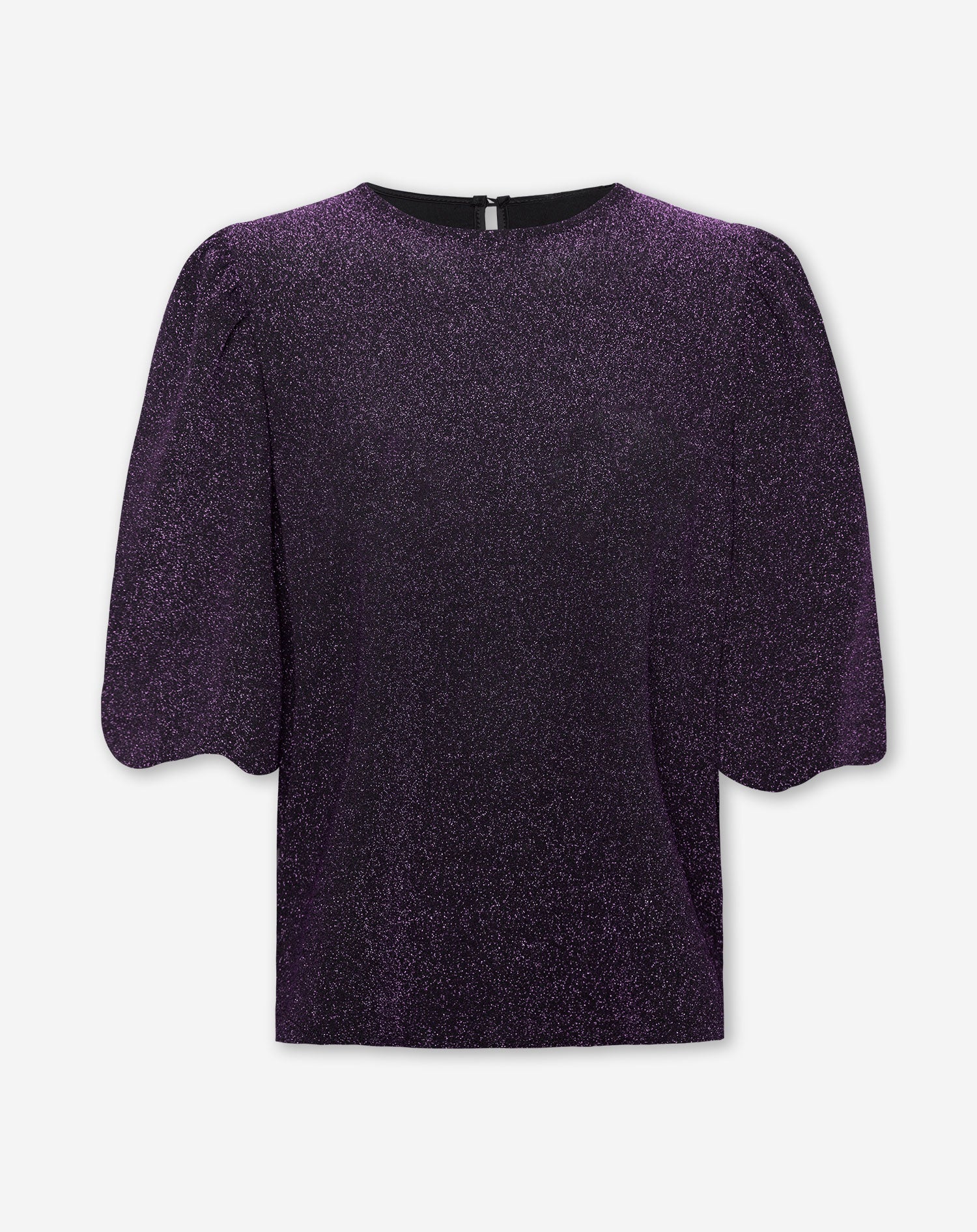JULIE GLITTER PUFF TOP PURPLE