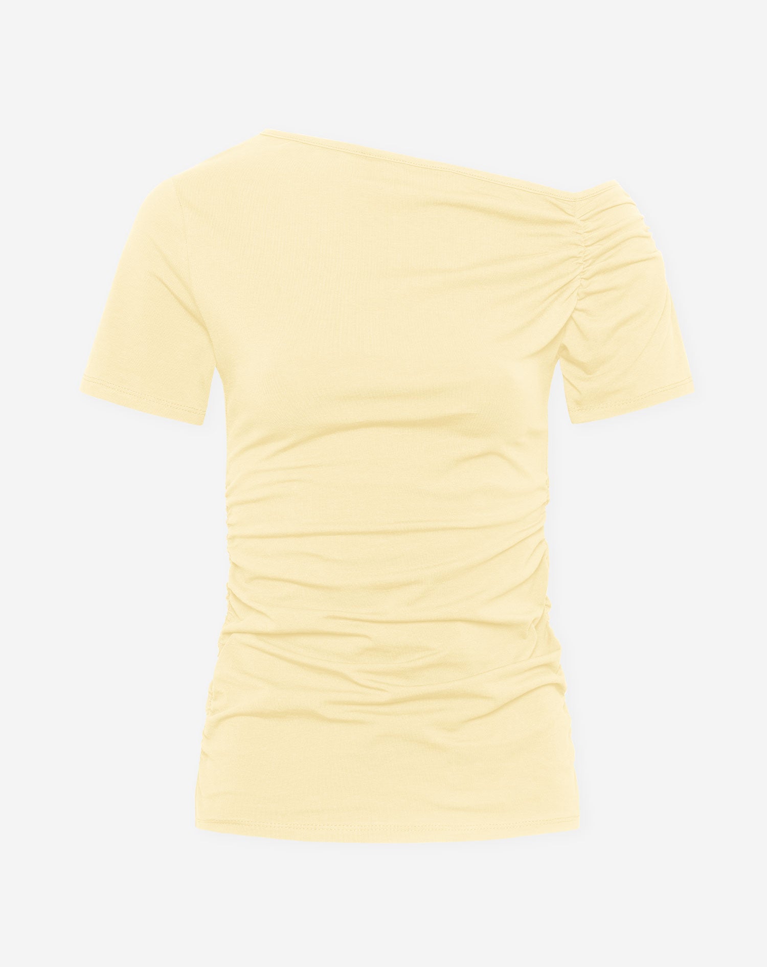 TAMAR OFF SHOULDER SHORT SLEEVE TOP BUTTER YELLOW