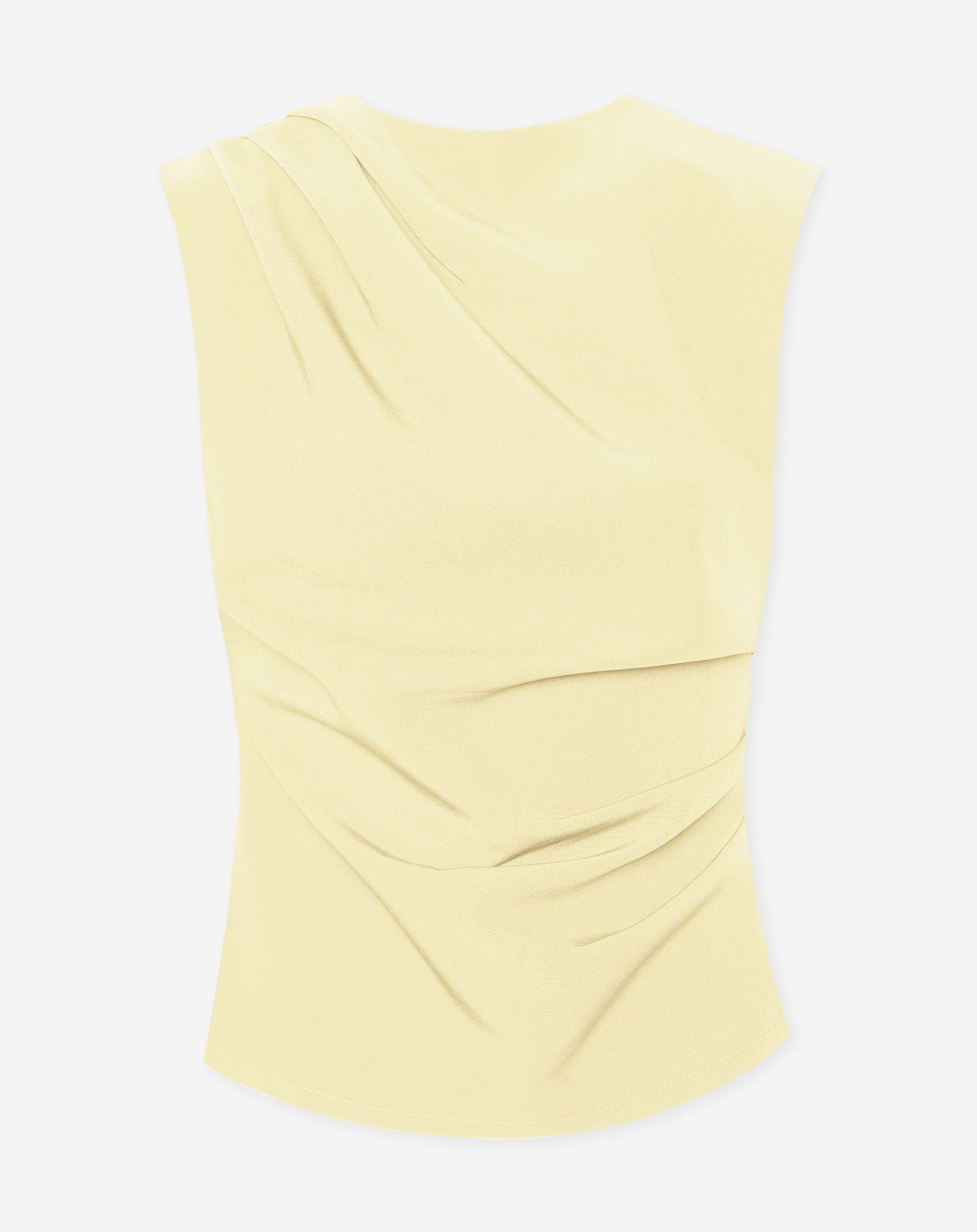 SOFIA RUCHED TOP BUTTER YELLOW