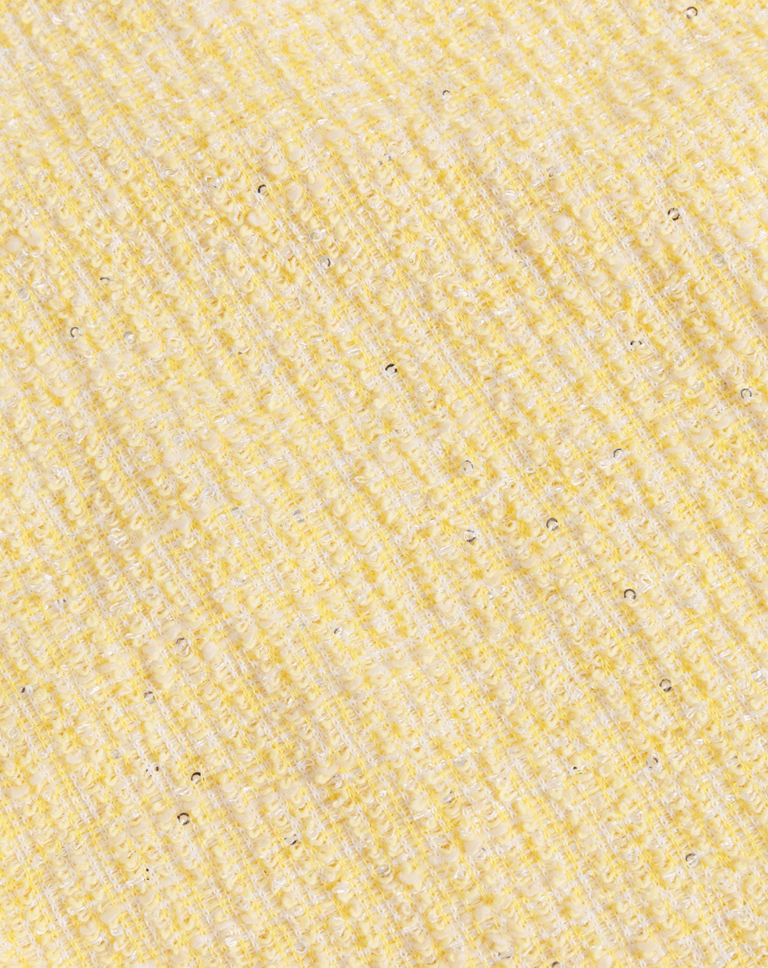 ANNE PEPLUM BOUCLE TOP BUTTER YELLOW