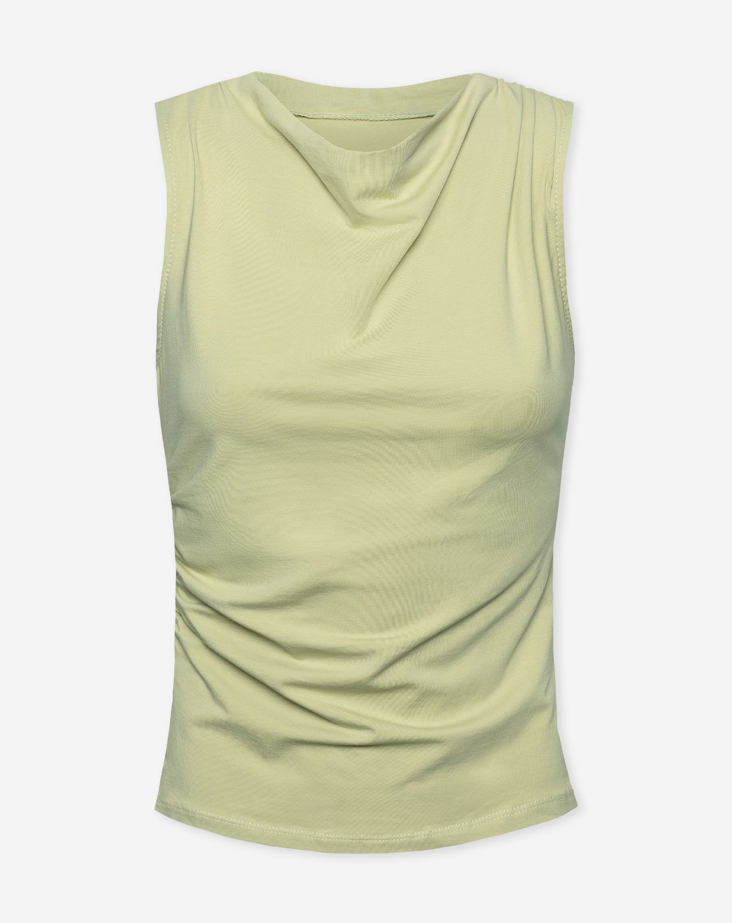 TAMAR DRAPED TOP LICHT OLIJFGROEN