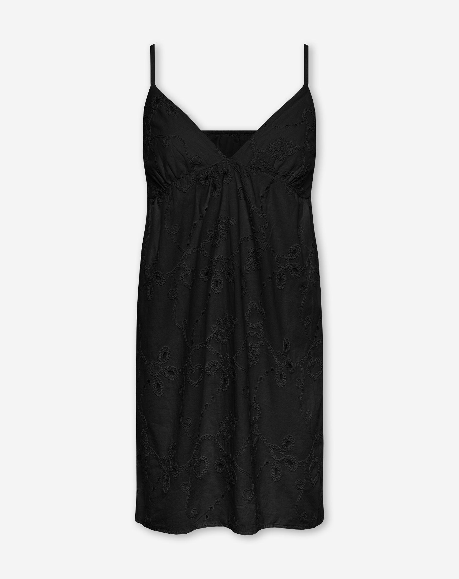 MANOU BRODERIE CAMI DRESS ZWART