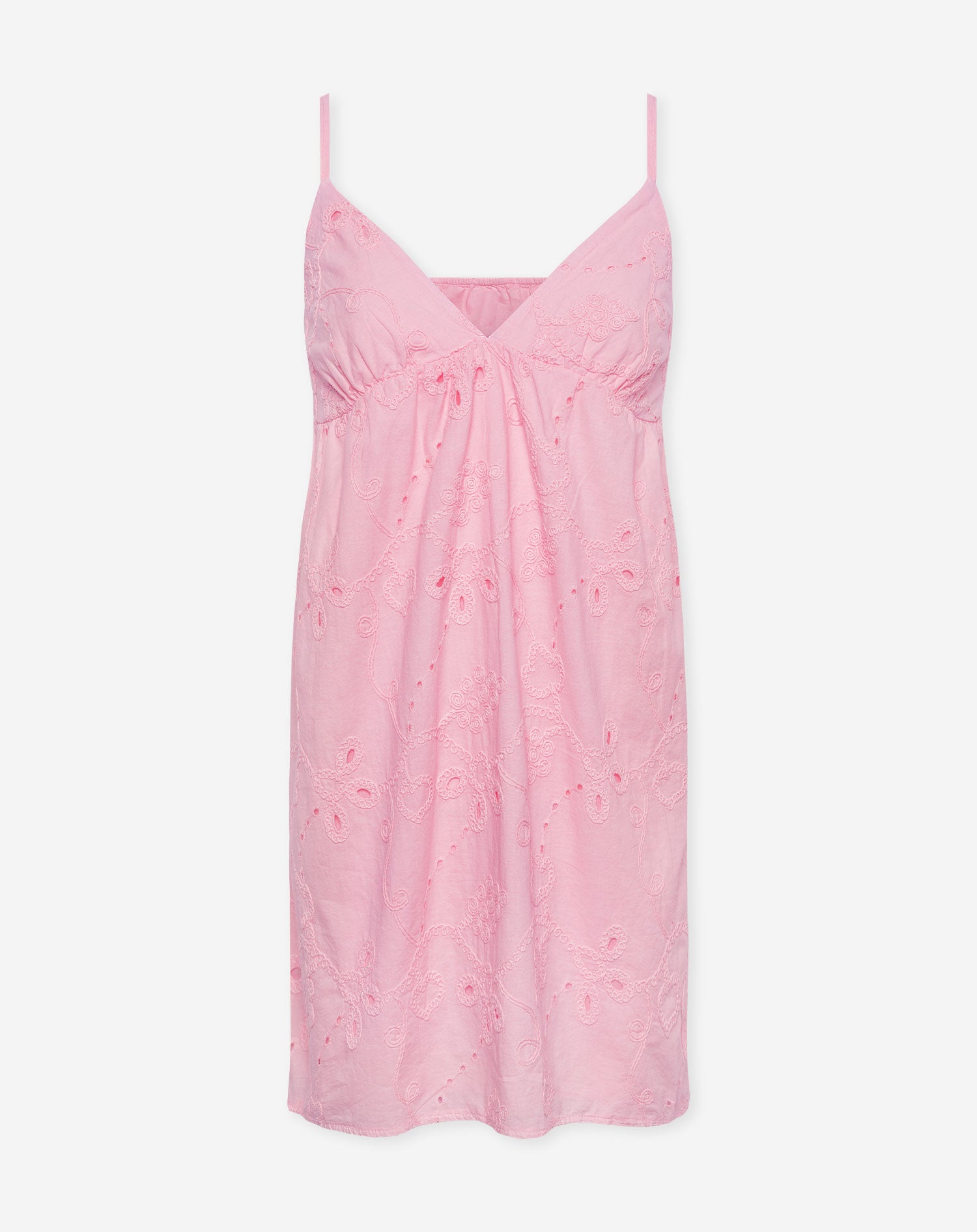 MANOU BRODERIE CAMI DRESS PINK