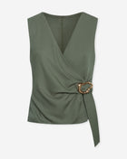 LINDE BUCKLE GILET OLIJFGROEN