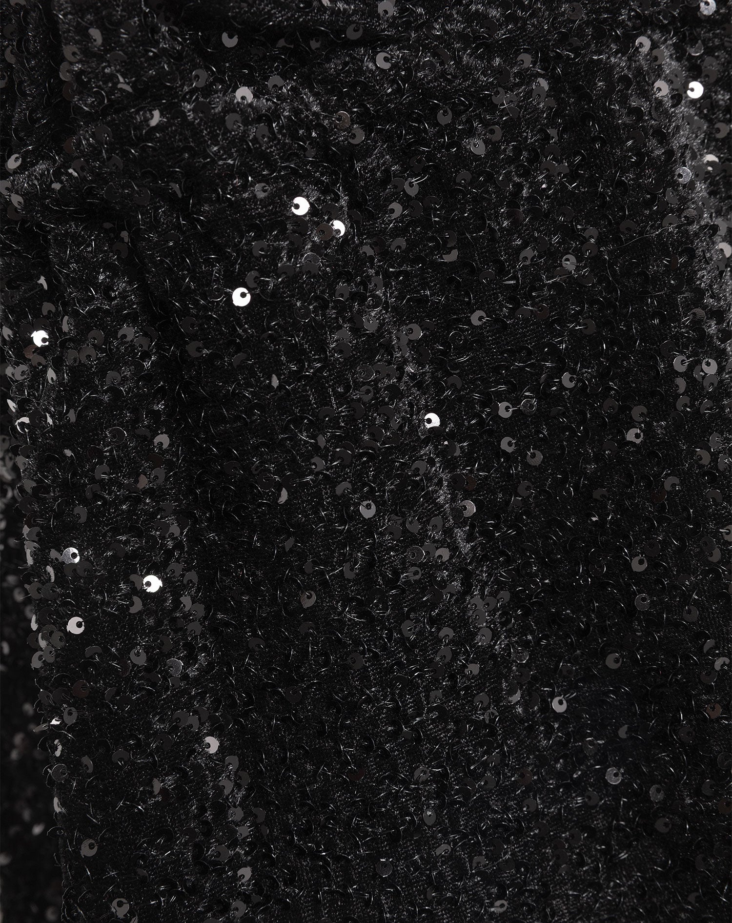 VELVET SEQUINS HALTER TOP BLACK