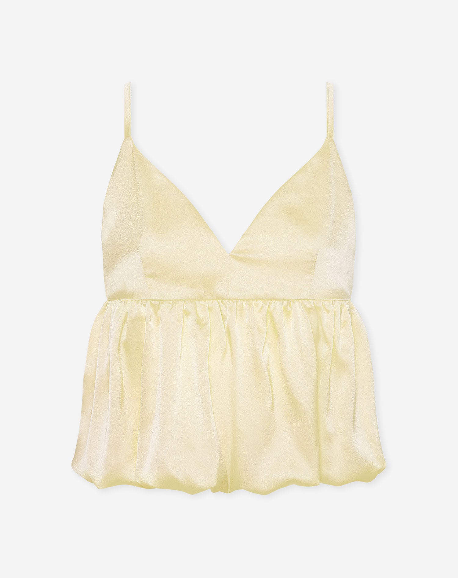 SATIN BALLOON CAMI TOP BUTTER YELLOW