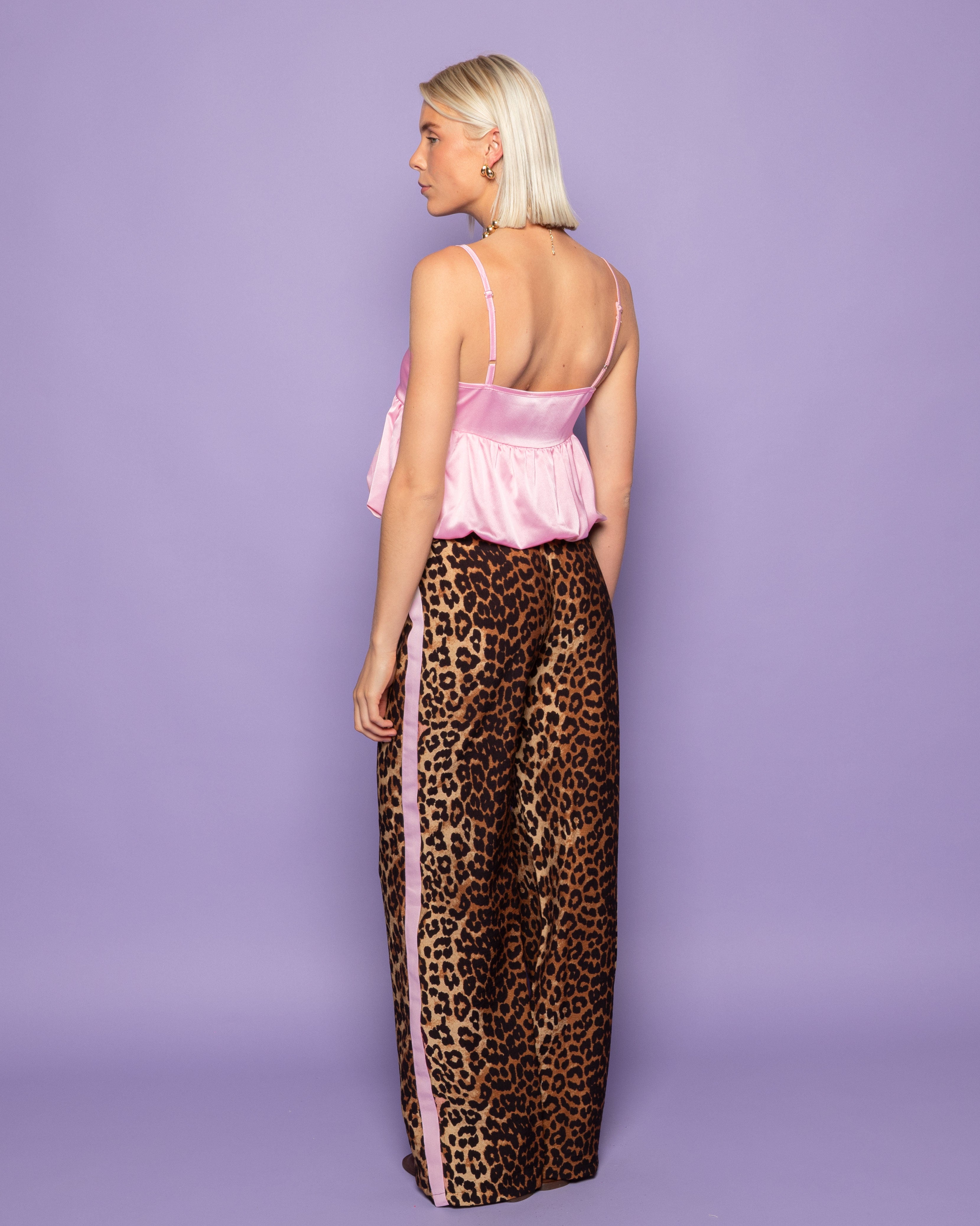 LEOPARD TAPE STRAIGHT LEG PANTALON LICHTROZE