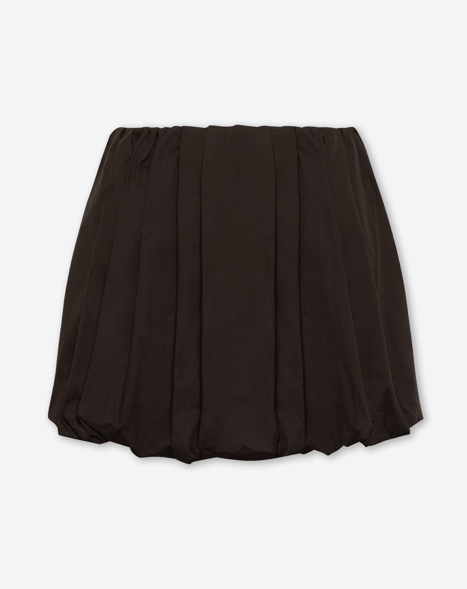 BUBBLE HEM SKIRT BRUIN