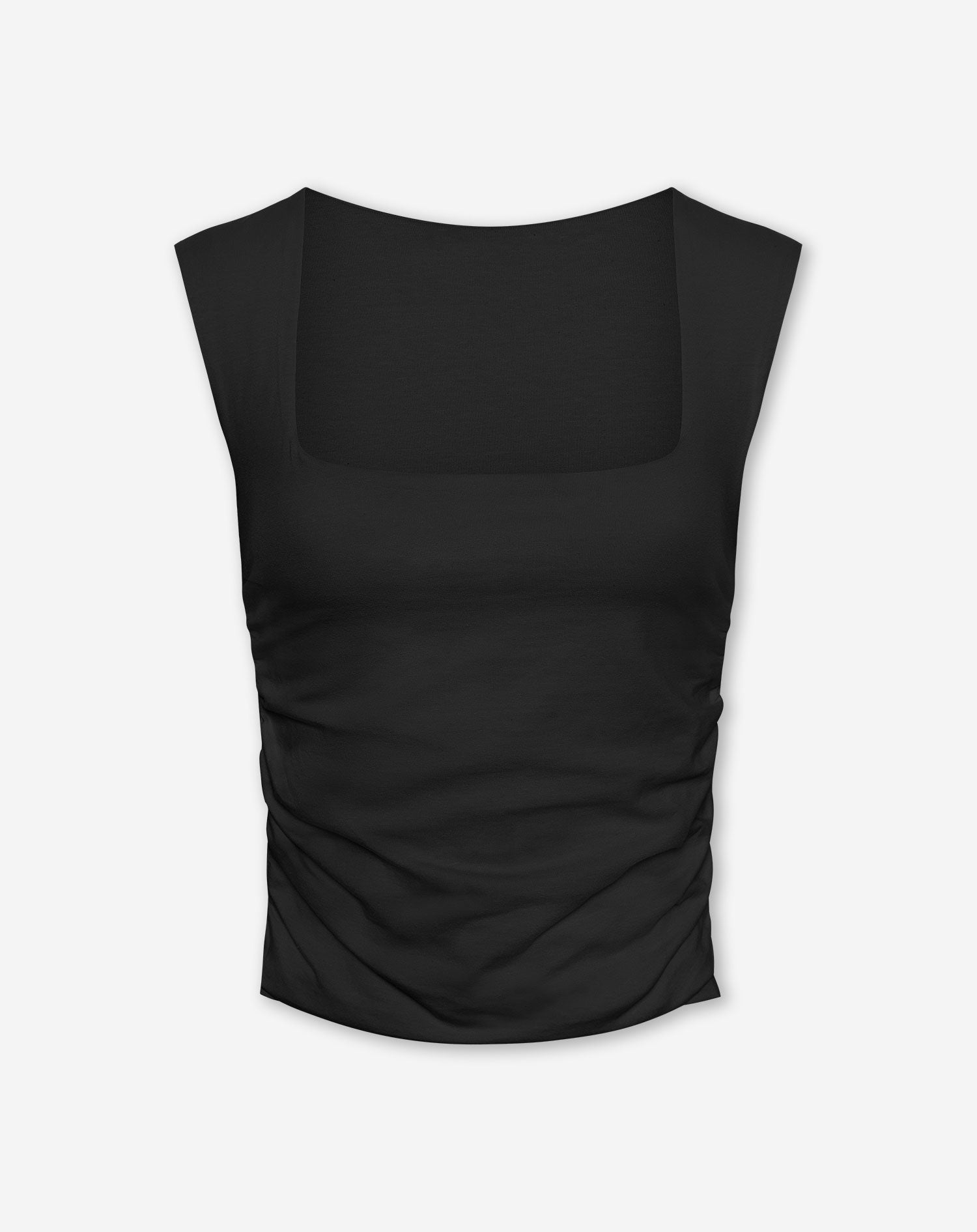 TAMAR CAP SLEEVE TOP ZWART