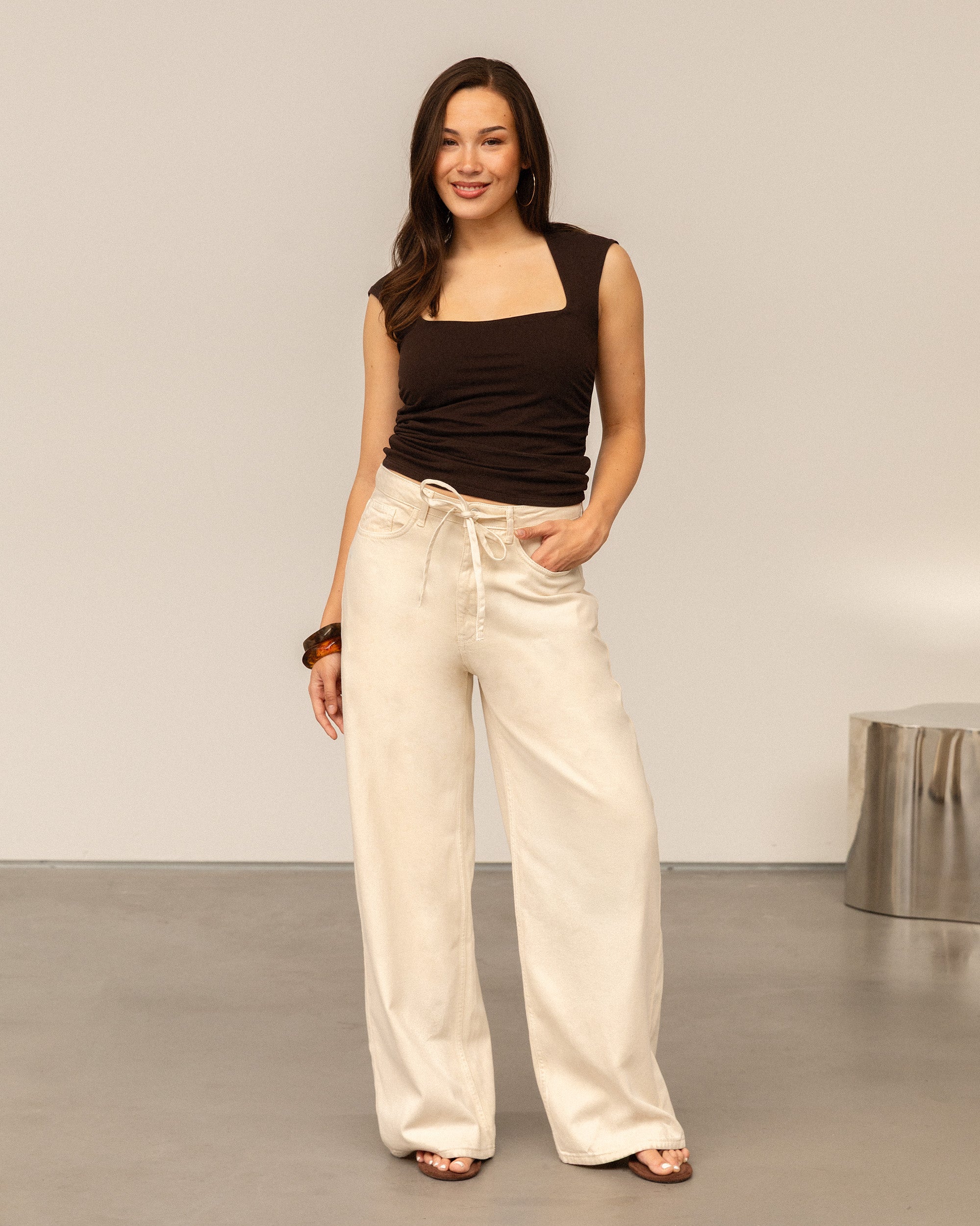 LOTTE BAGGY JEANS BEIGE