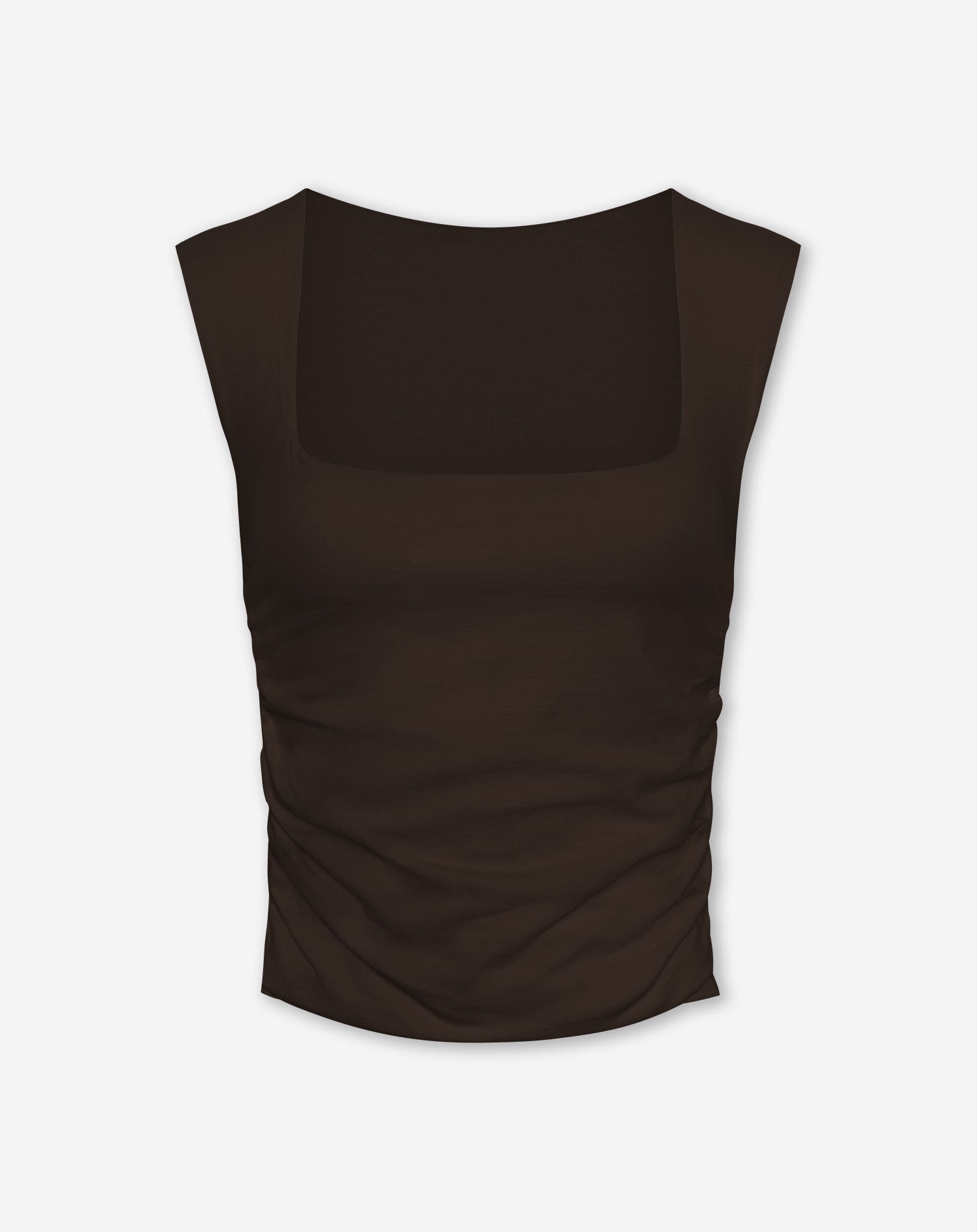 TAMAR CAP SLEEVE TOP DONKERBRUIN