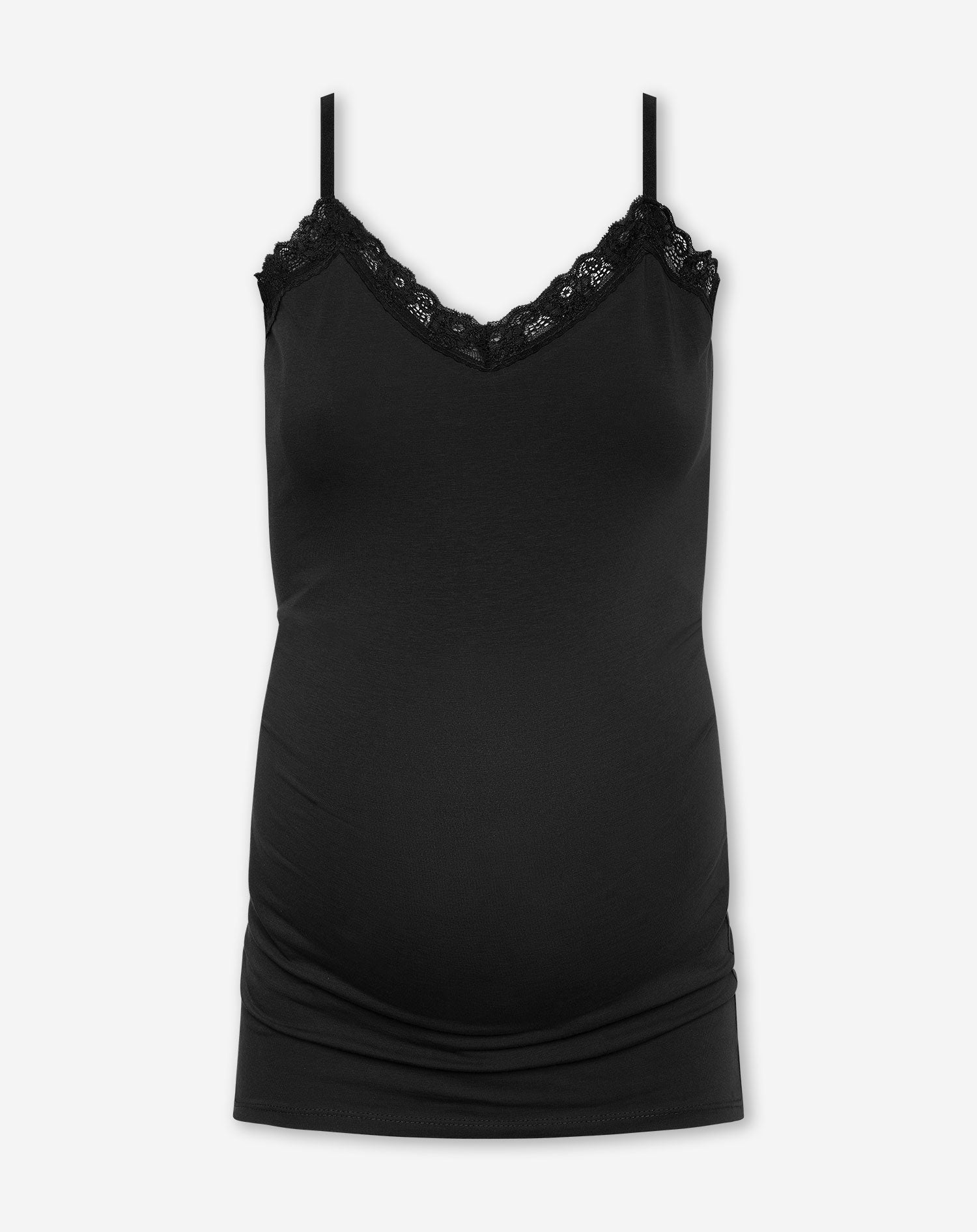 LACE V-NECK CAMI TOP MATERNITY ZWART
