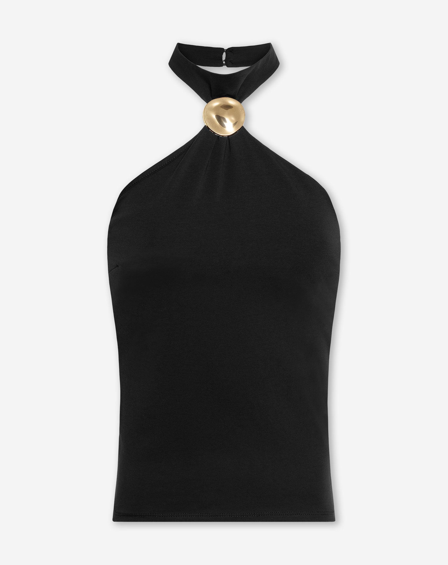 HALTER BROCHE TOP BLACK