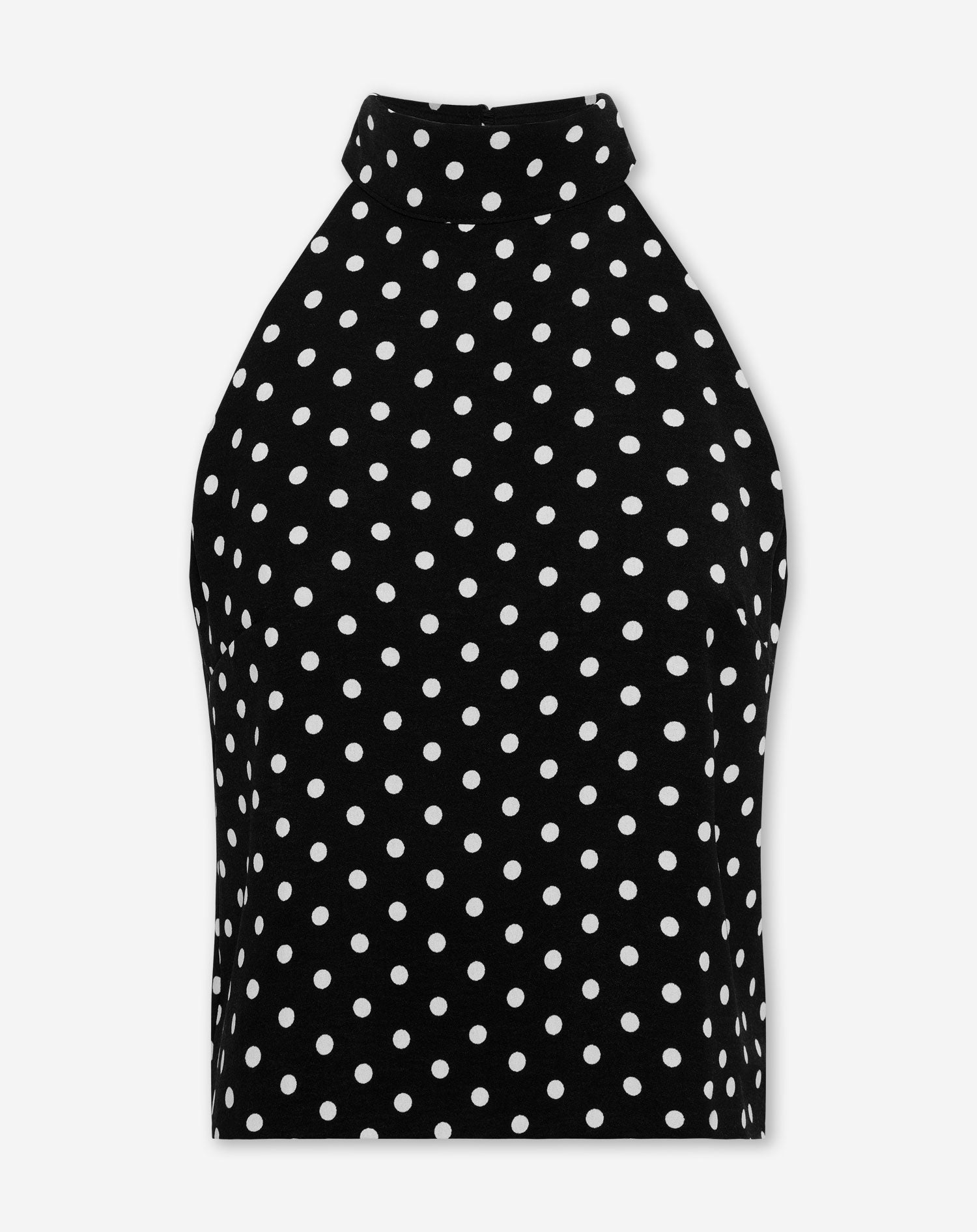 JULIE DOT HALTER TOP BLACK