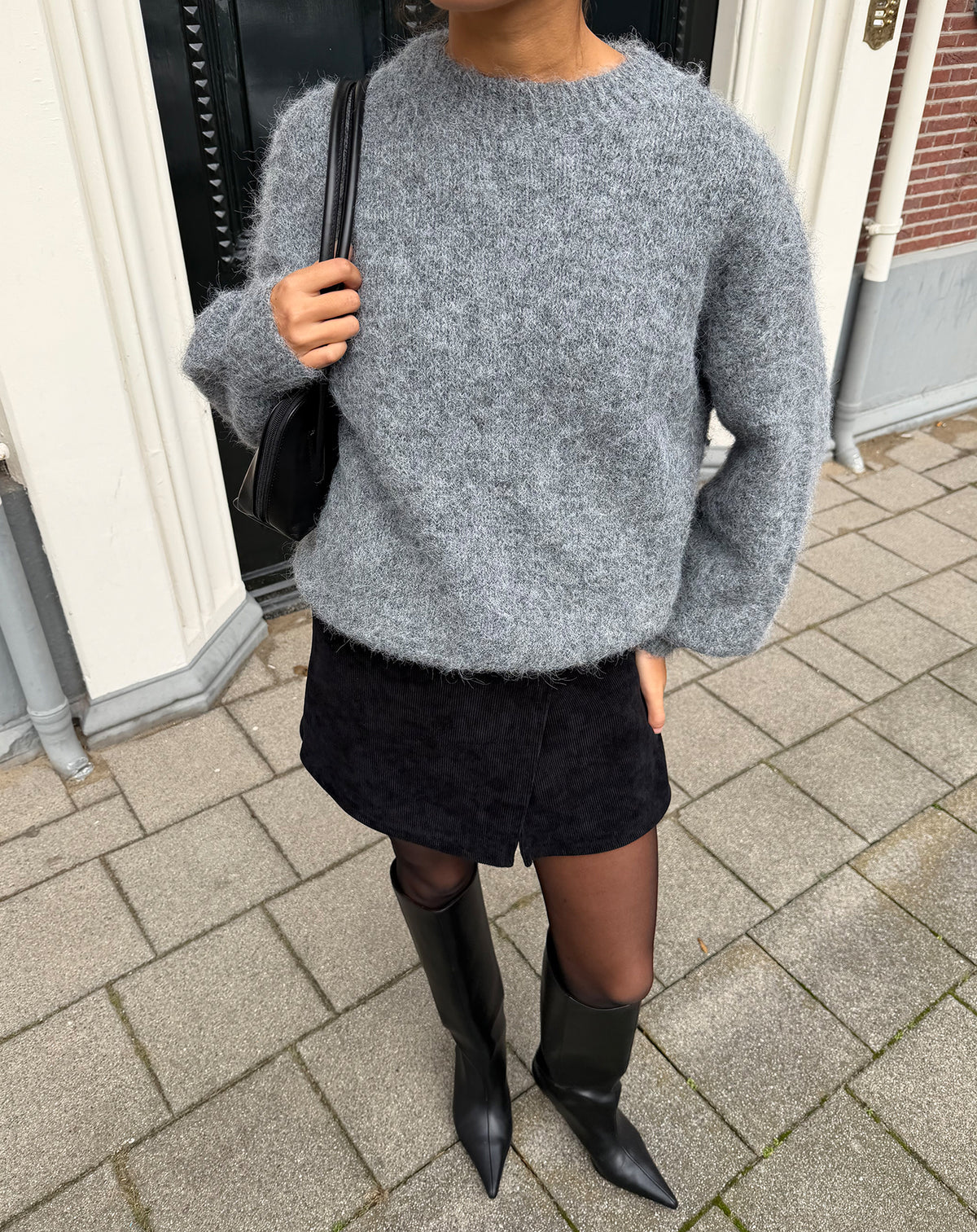 ALISON CORDUROY SKORT BLACK