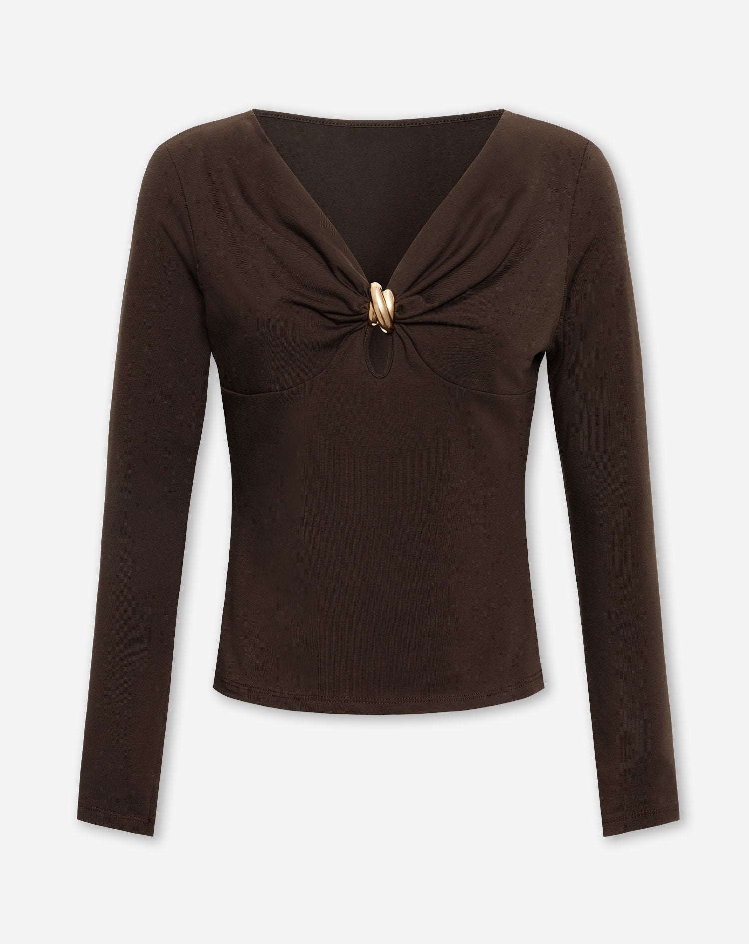 SIENNA DETAIL TOP BROWN