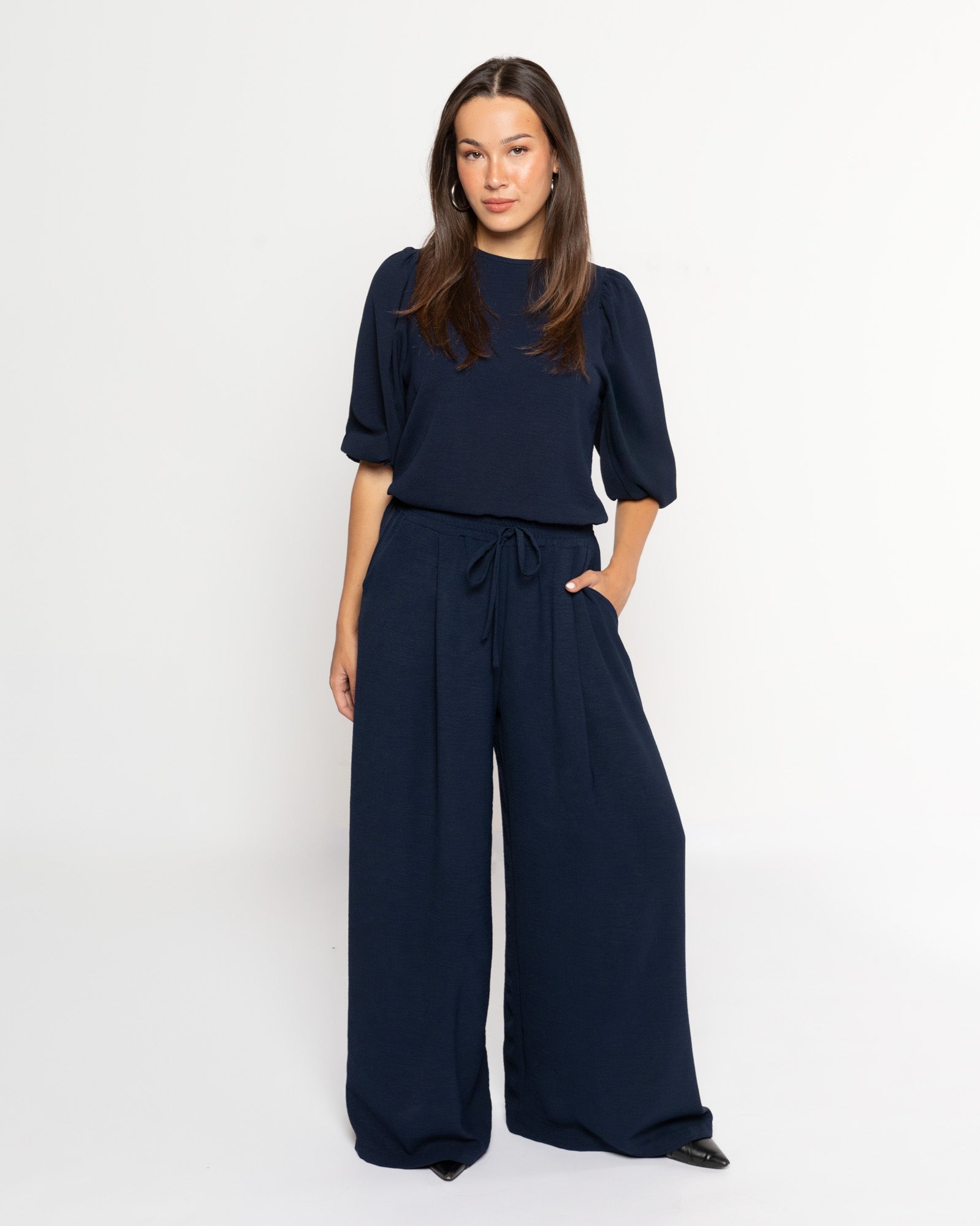 JULIE WIDE LEG PANTALON NAVY