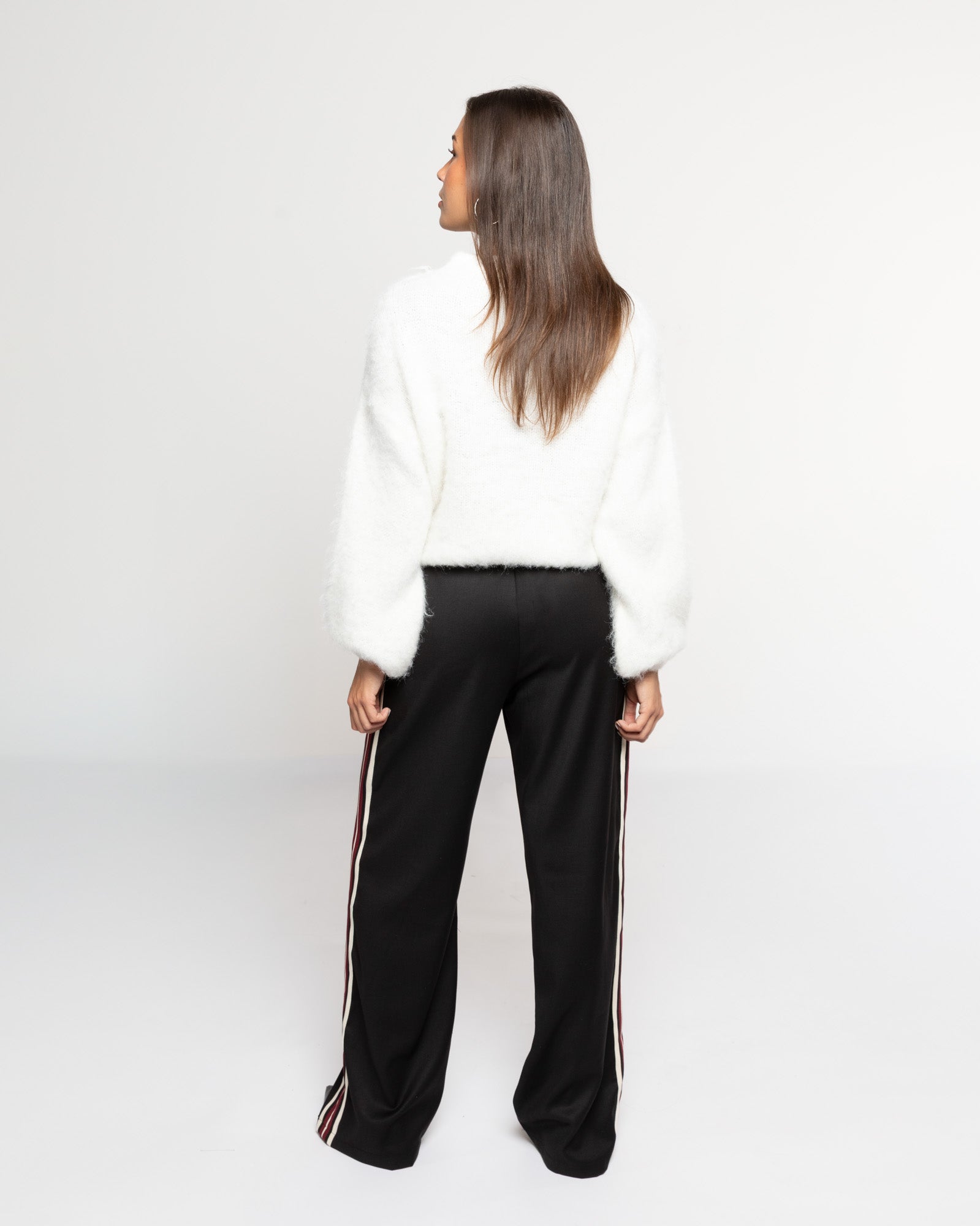 JUUL STRIPE TAPE PANTALON PETITE BLACK