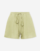 CARMEN LINEN SHORTS LICHT OLIJFGROEN