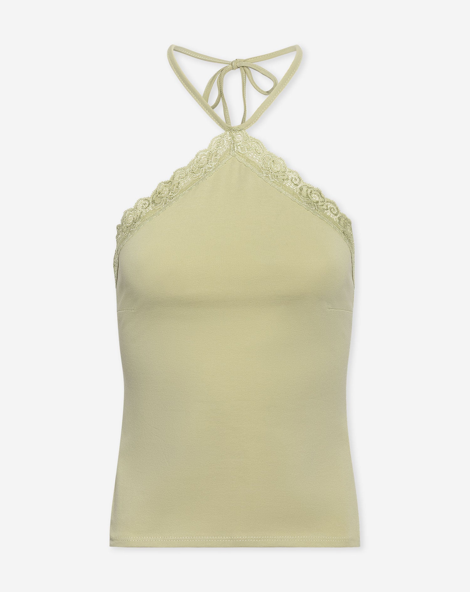 TAMAR LACE TRIANGLE TOP LICHT OLIJFGROEN