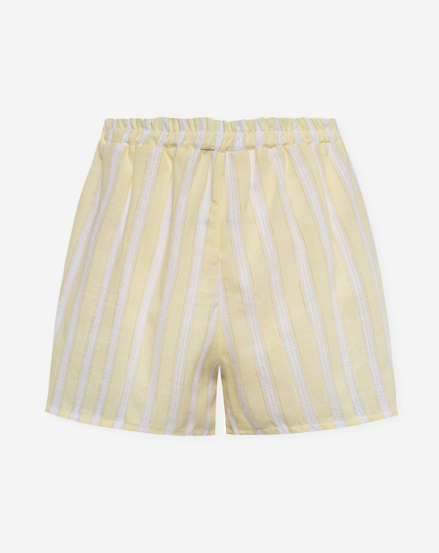 MAEVE STRIPE LUREX SHORTS BOTERGEEL