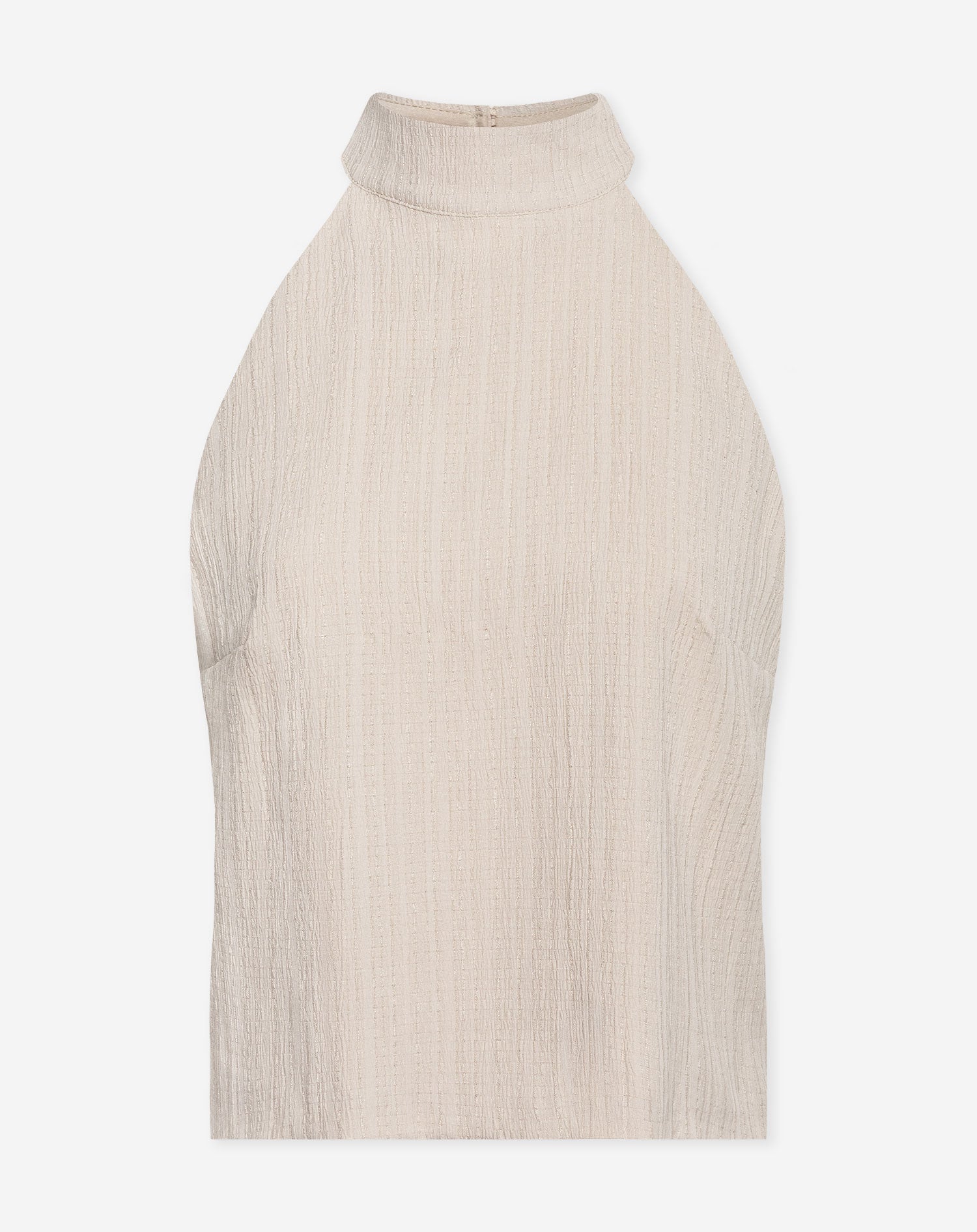 MIMMI STRUCTURE HALTER TOP BEIGE