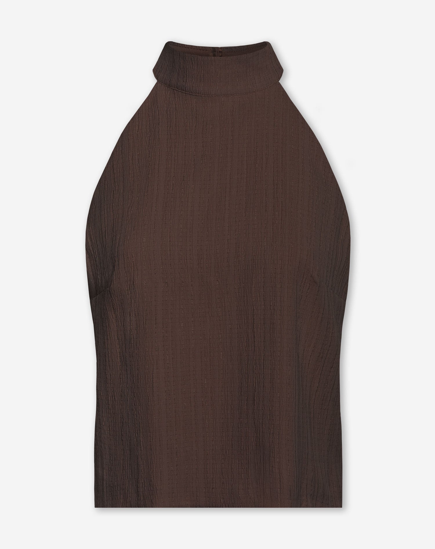 MIMMI STRUCTURE HALTER TOP BRUIN