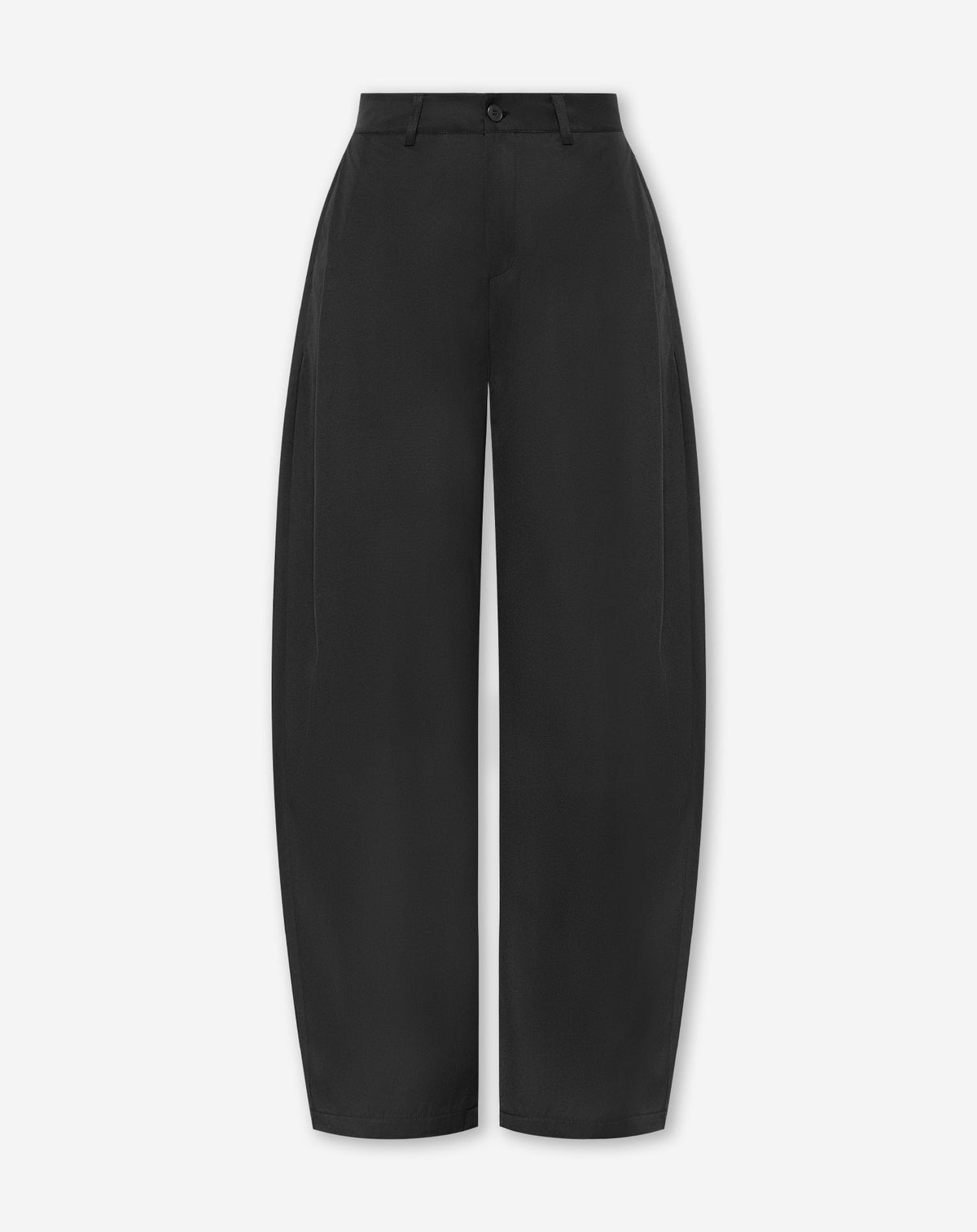PLEATED BARREL PANTS ZWART