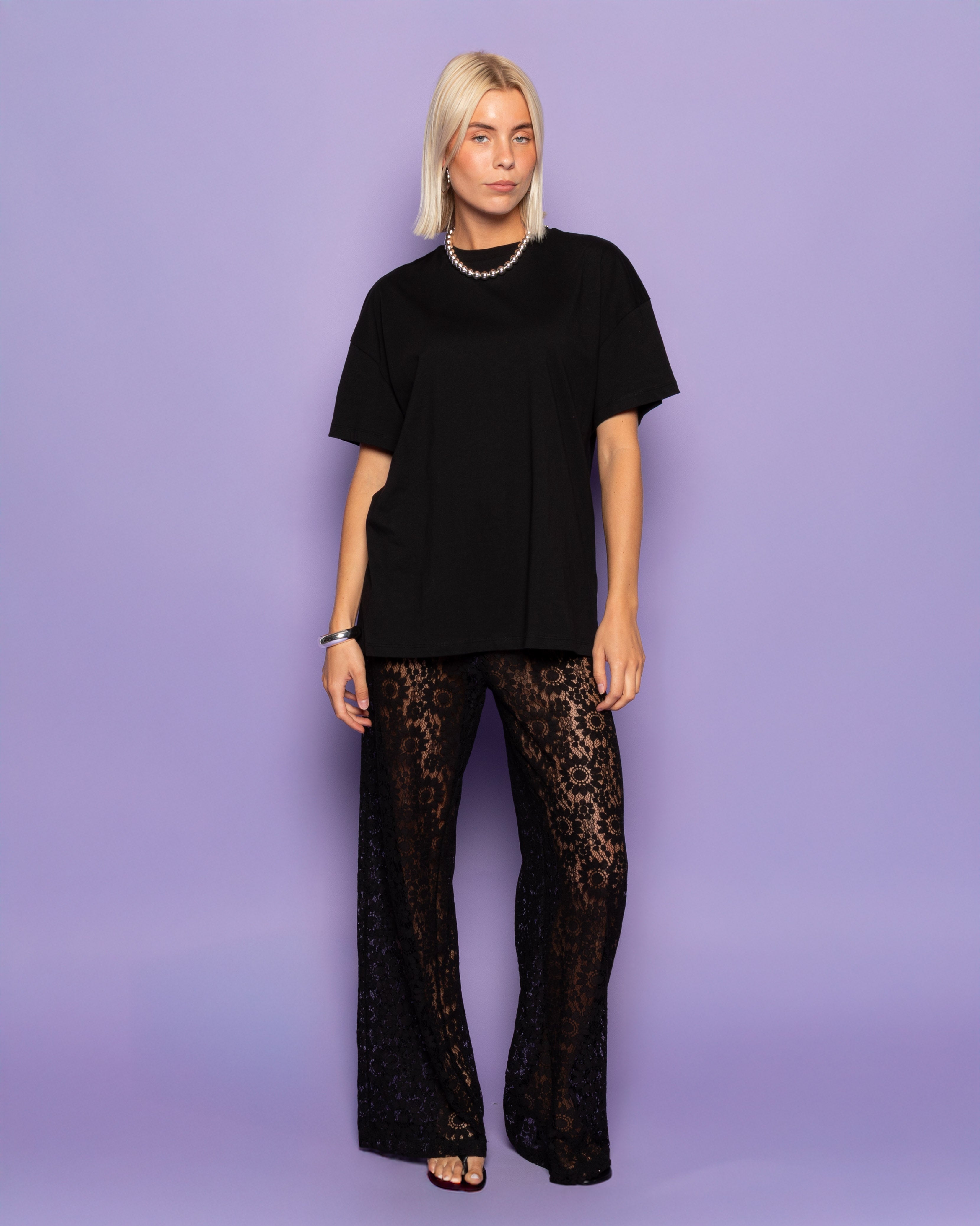 HOLLY LACE PANTS ZWART