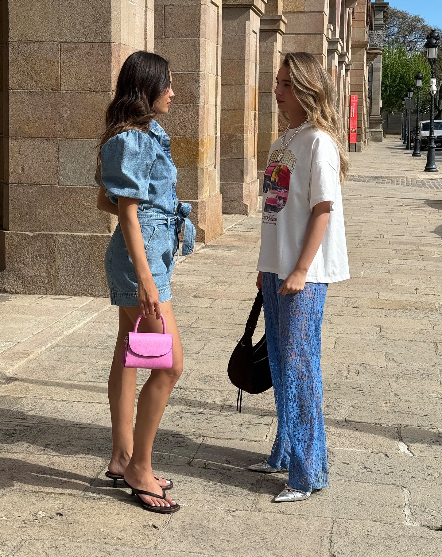 HOLLY LACE PANTS BLAUW