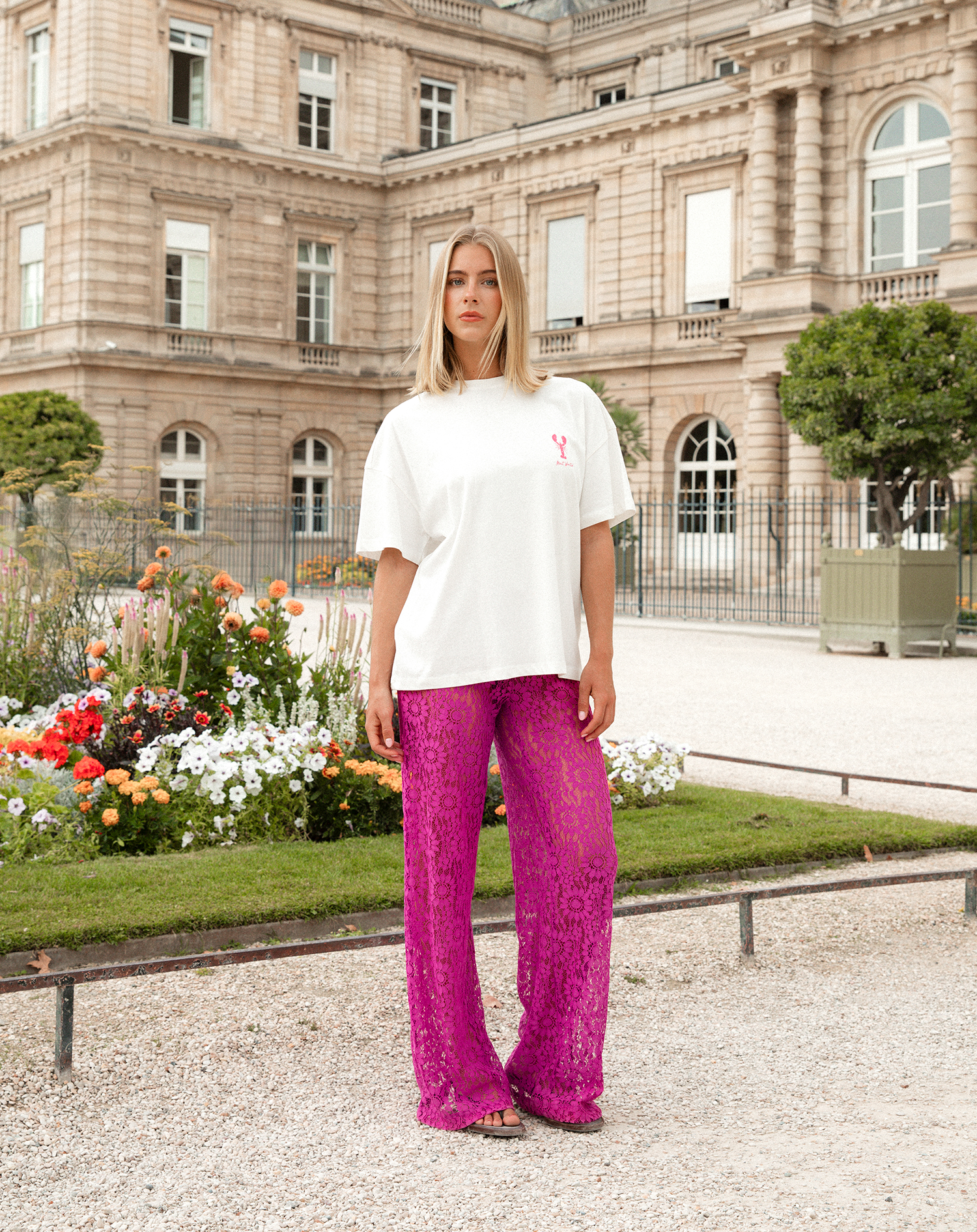HOLLY LACE PANTS MAGENTA